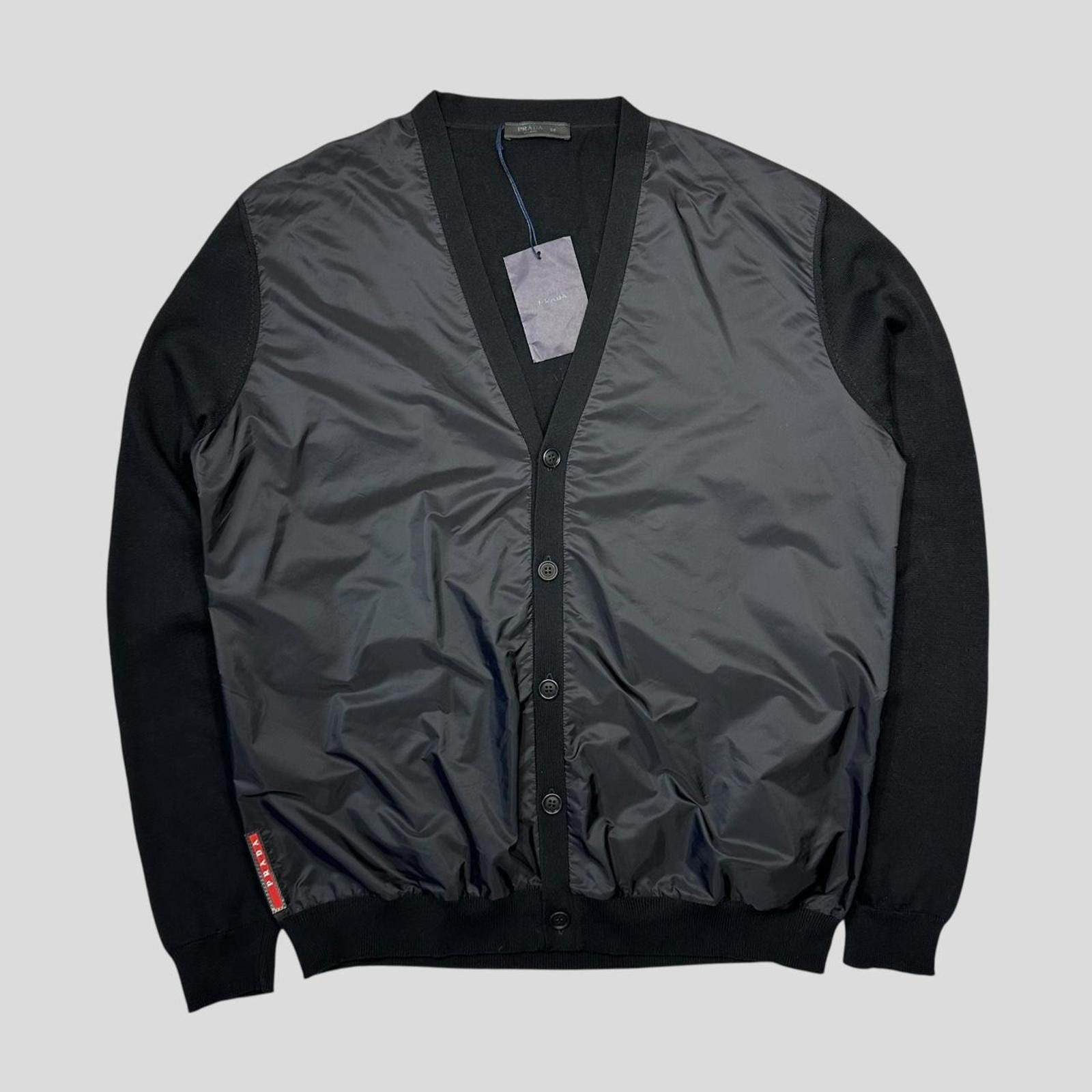Prada Prada 2014 Red Tab Black Nylon Panelled Cardigan IT56 L/XL Size US L / EU 52-54 / 3 - 1 Thumbnail
