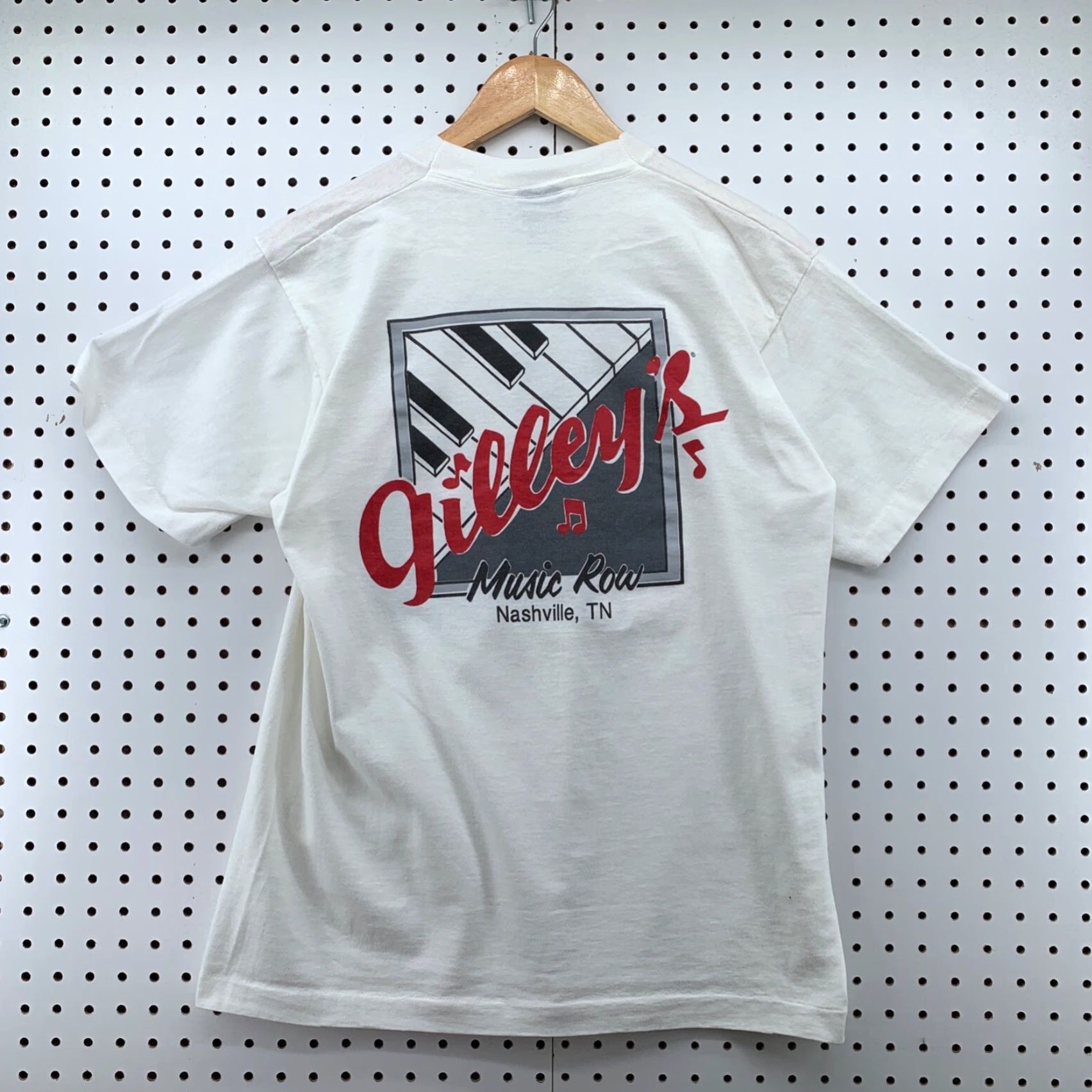 Vintage VINTAGE Gilleys Music Row Shirt Mens M White Cotton Logo 90s Band Music Mens Size US M / EU 48-50 / 2 - 2 Thumbnail