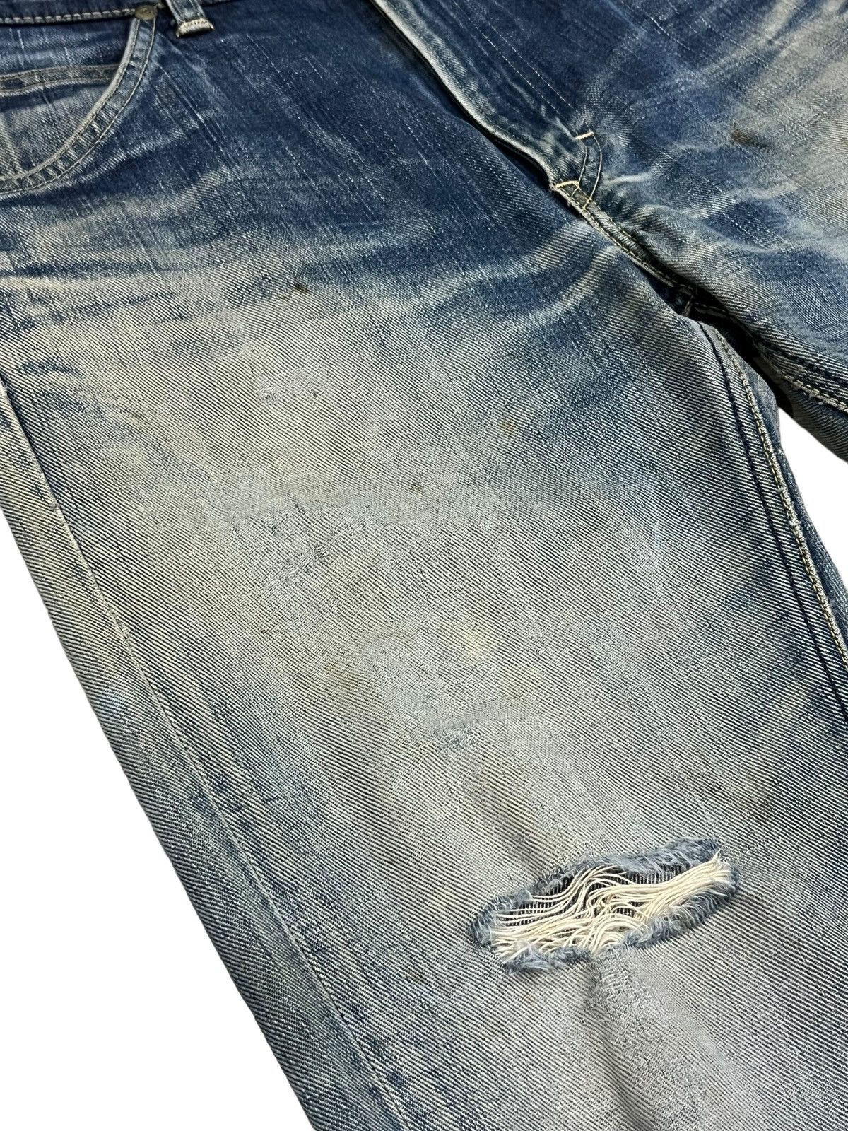Lee × Midnight Organic 🔥Vtg LEE Thrashed Patina Stain Mudwash FLARE Organic Jeans Size US 30 / EU 46 - 11 Thumbnail