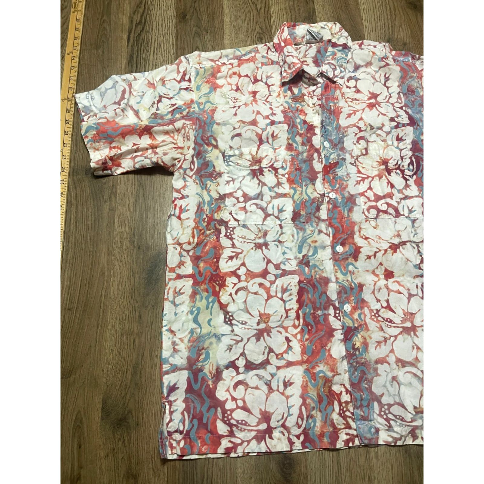 Vintage VINTAGE Rum Raggae Shirt? Men's 2XL? Red Blue White Floral Hawaiian Button Up Shirt Size US XXL / EU 58 / 5 - 3 Thumbnail