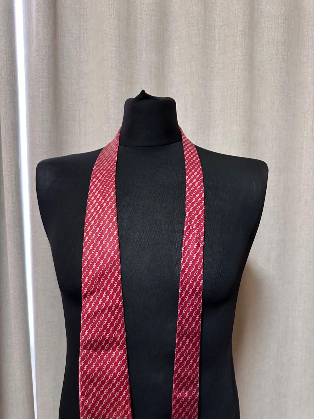 Celine Vintage Celine Geometric Print Silk Tie Size ONE SIZE - 3 Thumbnail