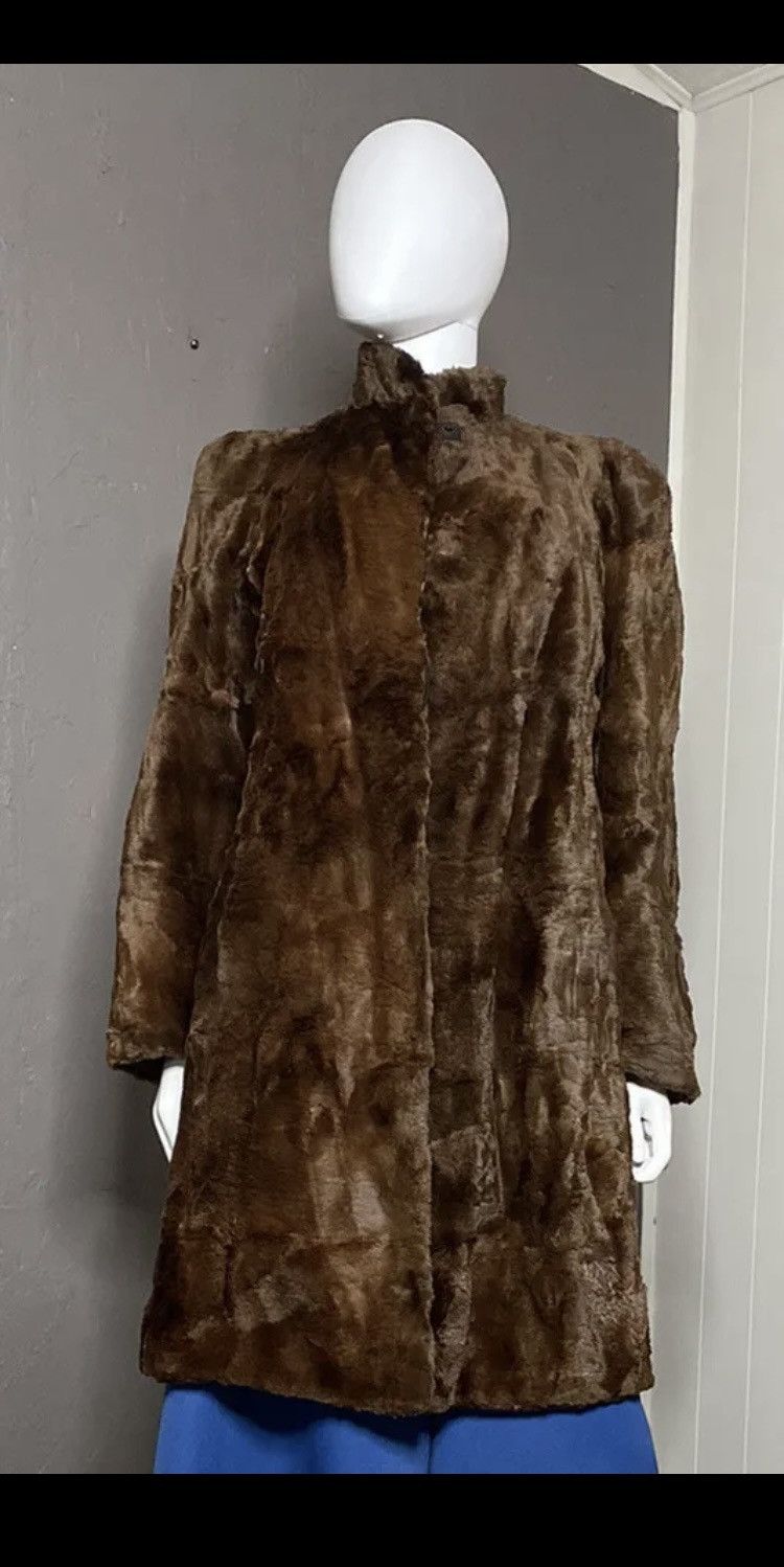 image of Made In USA 1940’S Brown Mink Fur Coat Long Fur Size Med-Large, Women's