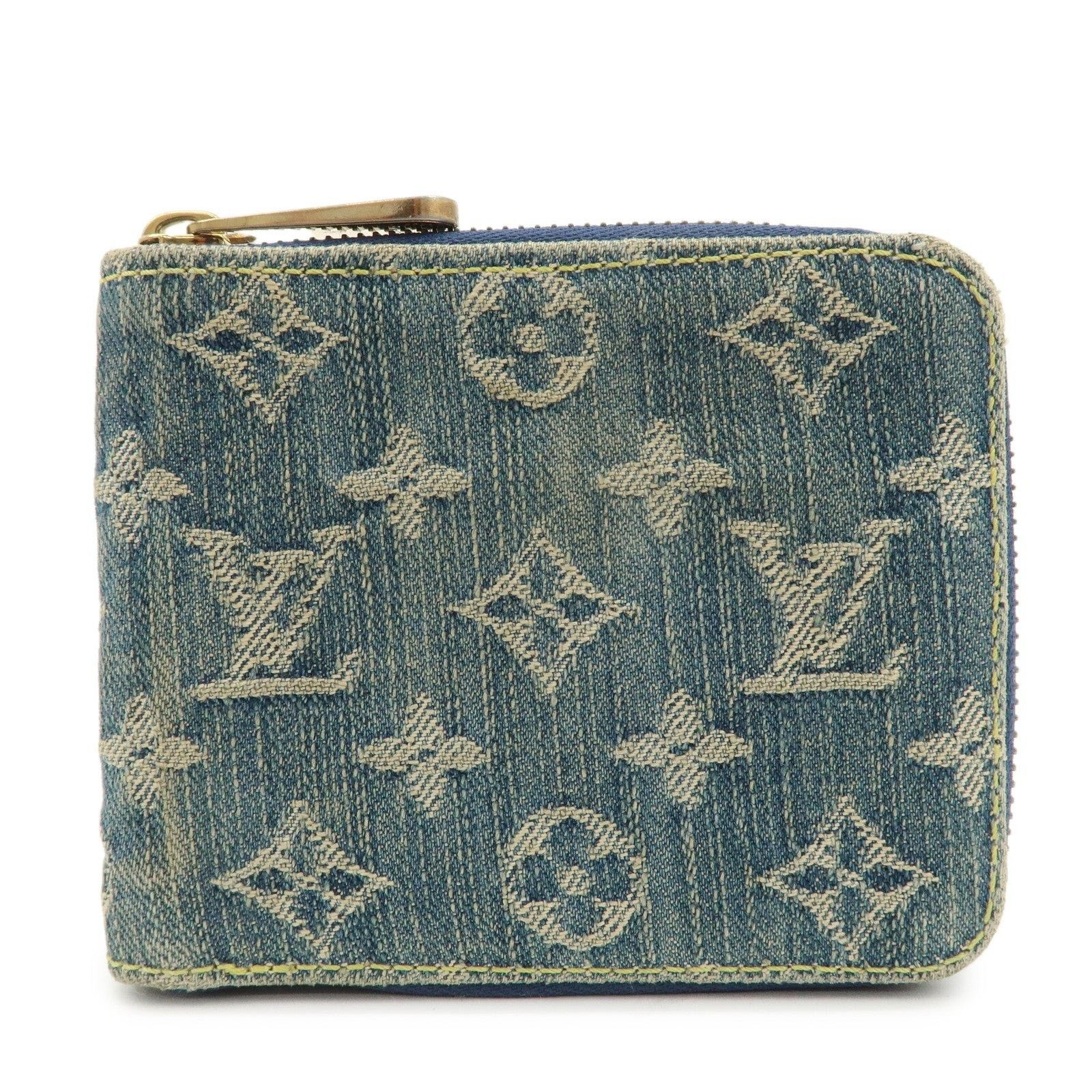 Louis Vuitton Louis Vuitton Monogram Denim Mini Zippy Wallet Blue Size ONE SIZE - 1 Thumbnail