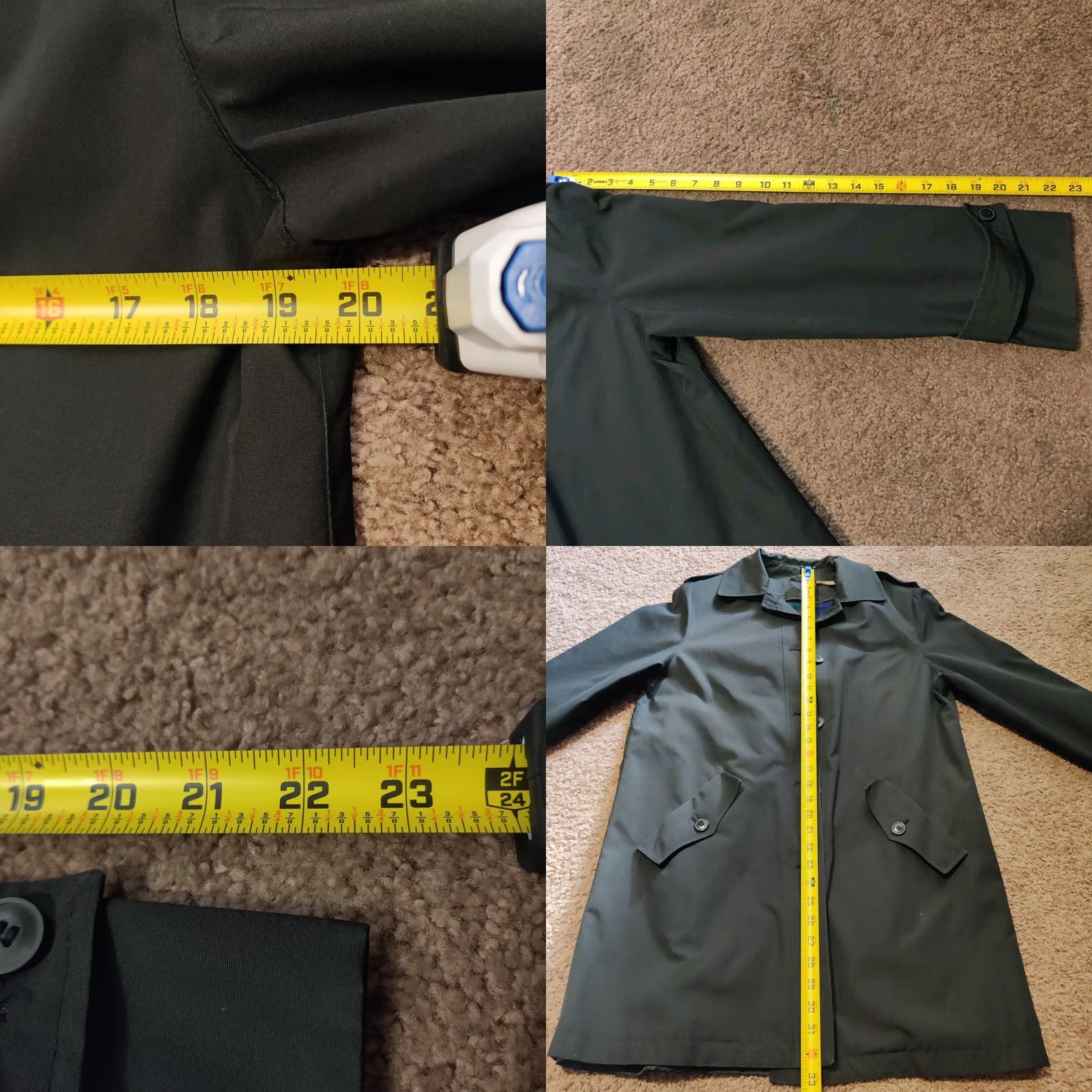 Vintage VINTAGE Saxton Hall Coat Women's S Black Long Jacket Flannel Lined 1980s Tailored | Coat | Womens | Black | 1980s Size S / US 4 / IT 40 - 8 Thumbnail