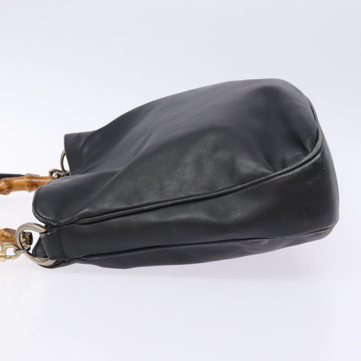Gucci GUCCI Bamboo Hand Bag Leather Black Gold 001 1781 001 1781 Size ONE SIZE - 4 Thumbnail