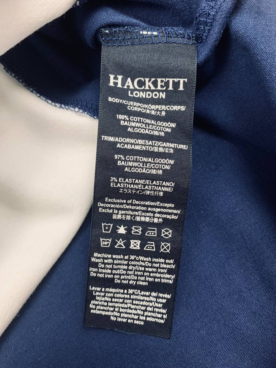 Hackett Hackett London Aston Martin Racing Polo Navy White AMR Size US L / EU 52-54 / 3 - 16 Thumbnail