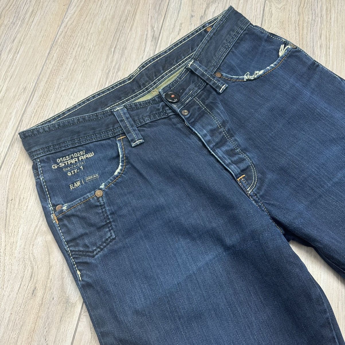 G-Star Vintage G-Star Raw 3301 Distressed Dark Y2K Baggy Denim Jean Size US 31 - 9 Thumbnail