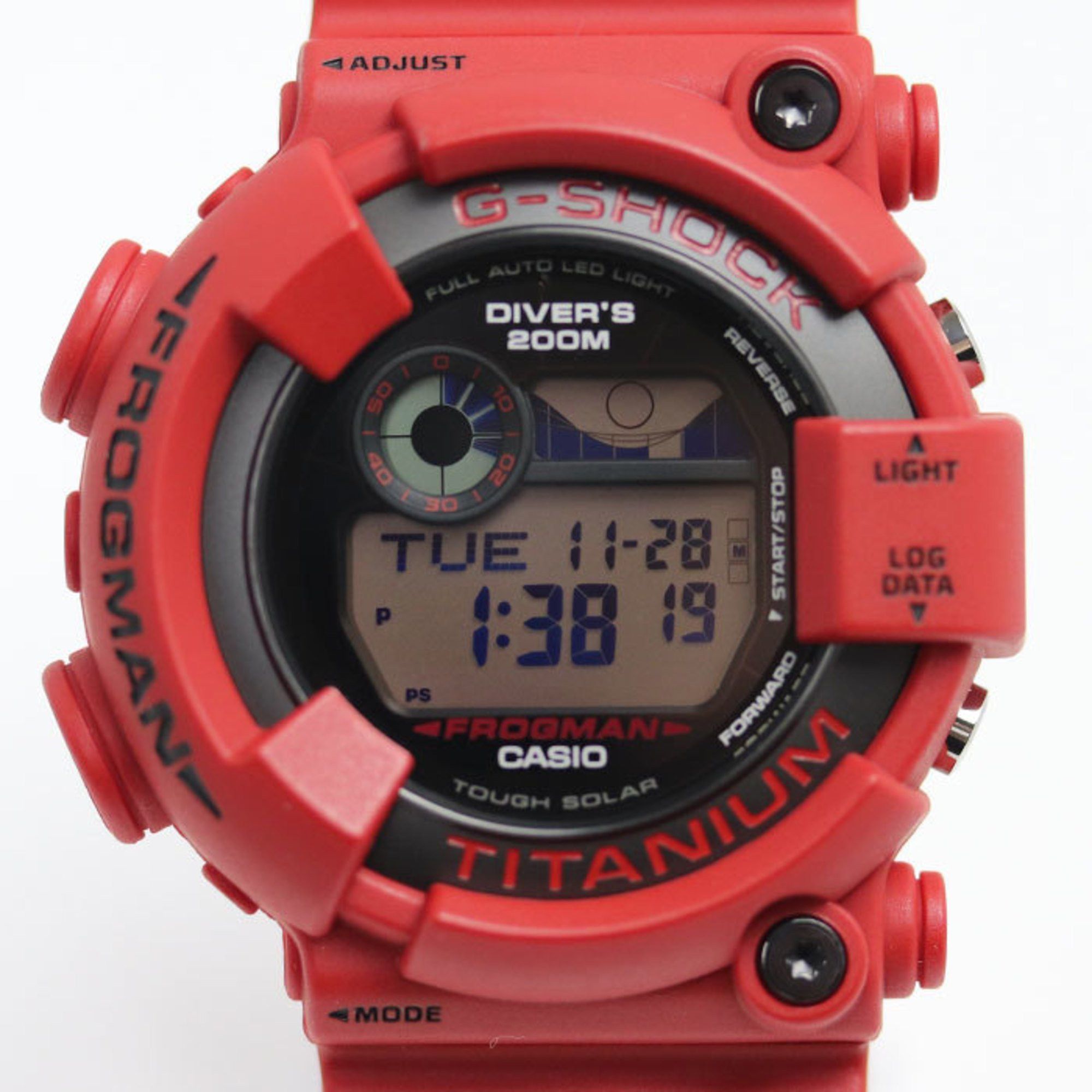image of Casio G-Shock Frogman Watch Solar Red Gw-8230Nt-4Jr 30Th Anniversary Model in Red Color, Women's
