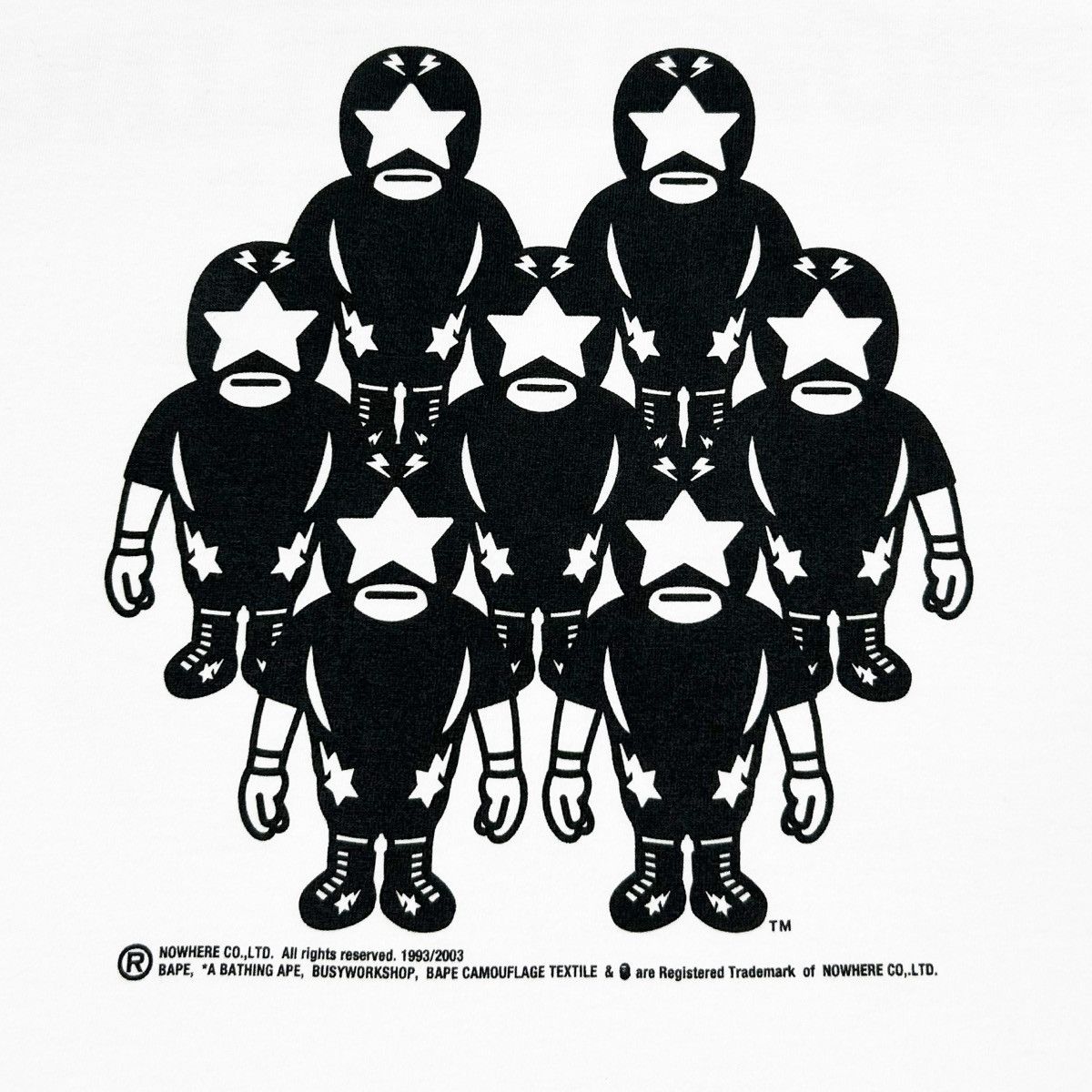 Bape Bape Pro Wrestling The Ape Men Tee Size US M / EU 48-50 / 2 - 2 Thumbnail