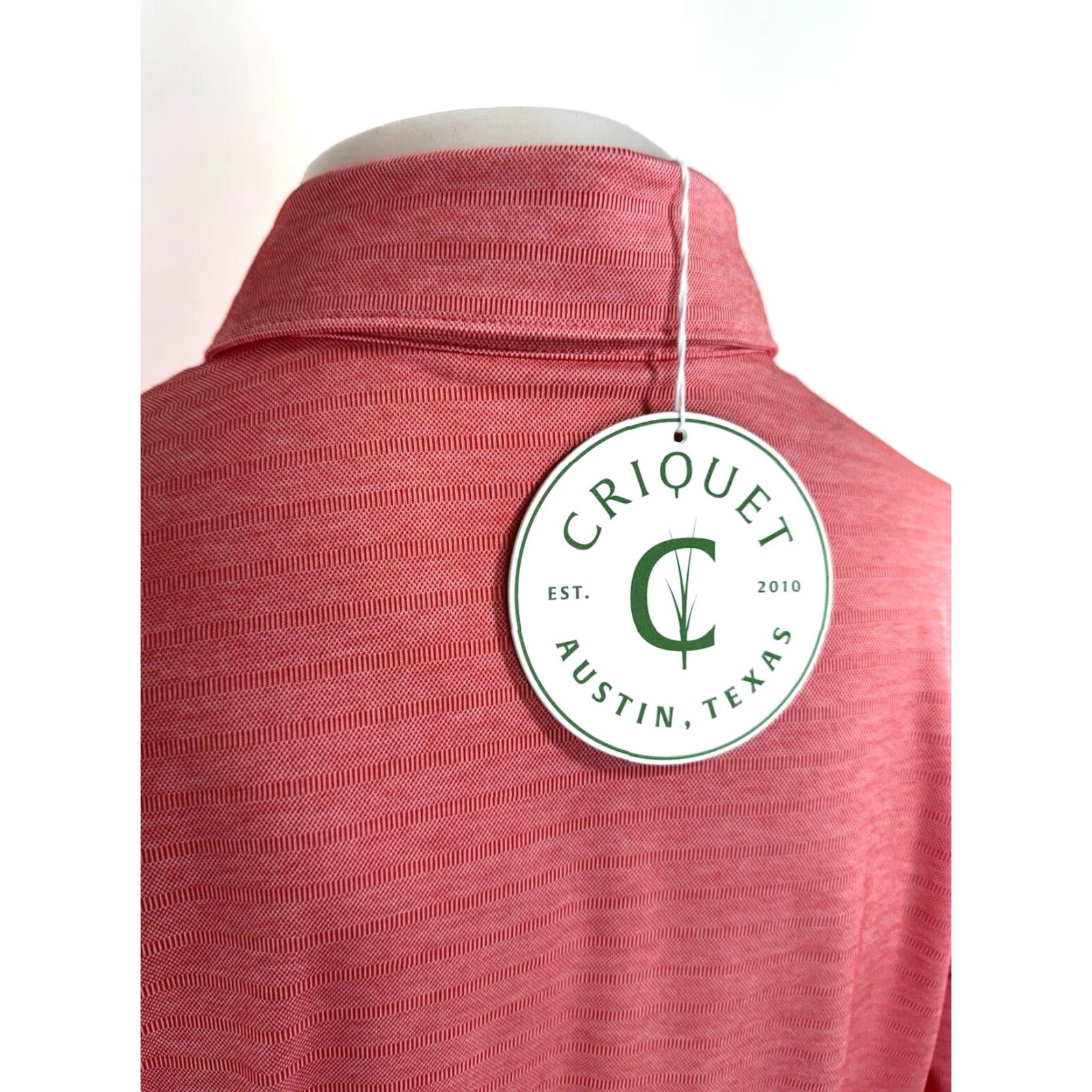 Logo 7 Criquet Rugby Pullover Knit Embroidered Logo XL Shirt Men Long Sleeve Pink / Bright Heather Red Size US XL / EU 56 / 4 - 5 Thumbnail