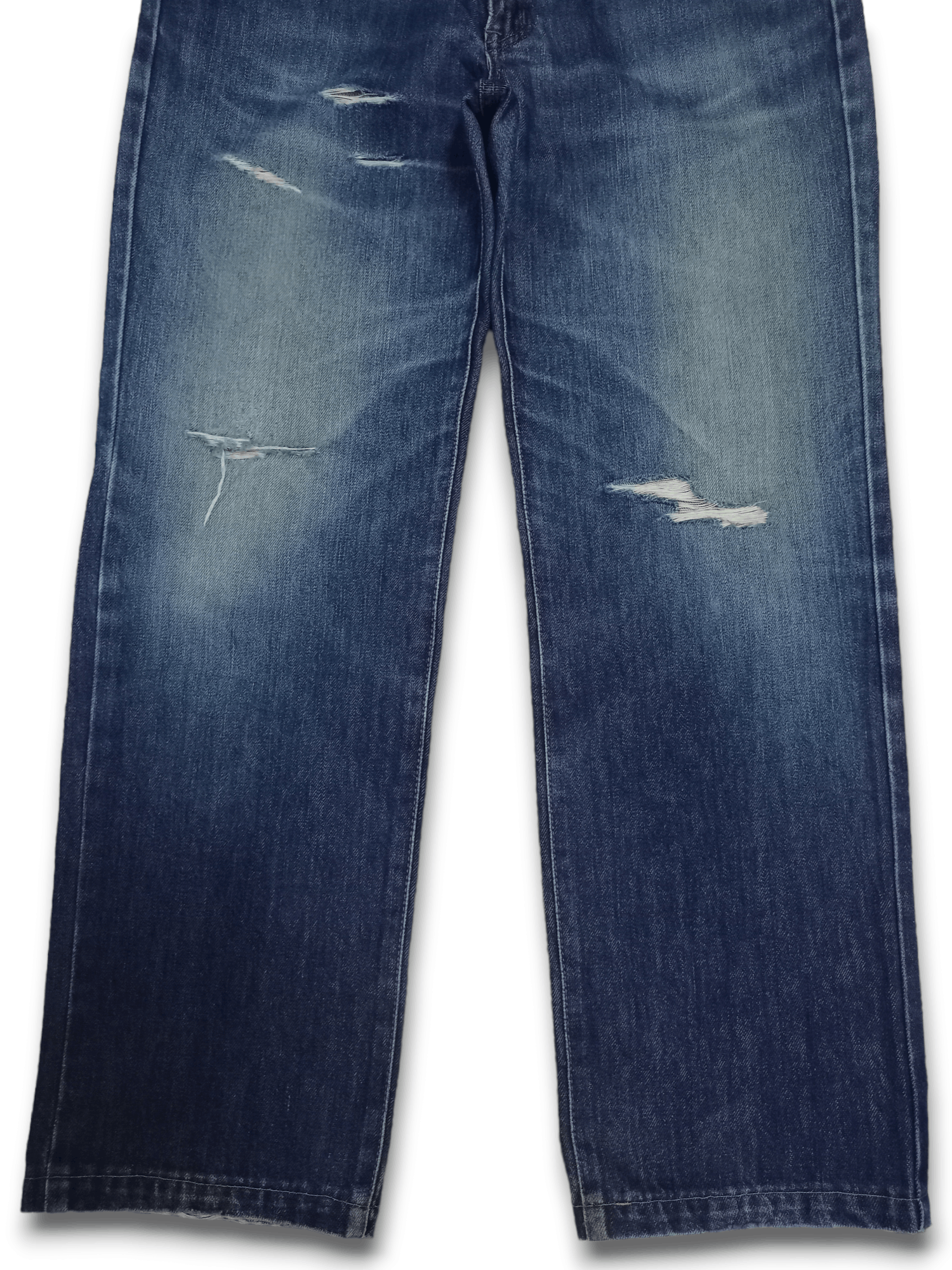 Edwin × Japanese Brand Vintage Edwin Japan Blue Wash Distressed Baggy Jeans 34x29 Size US 34 / EU 50 - 7 Thumbnail