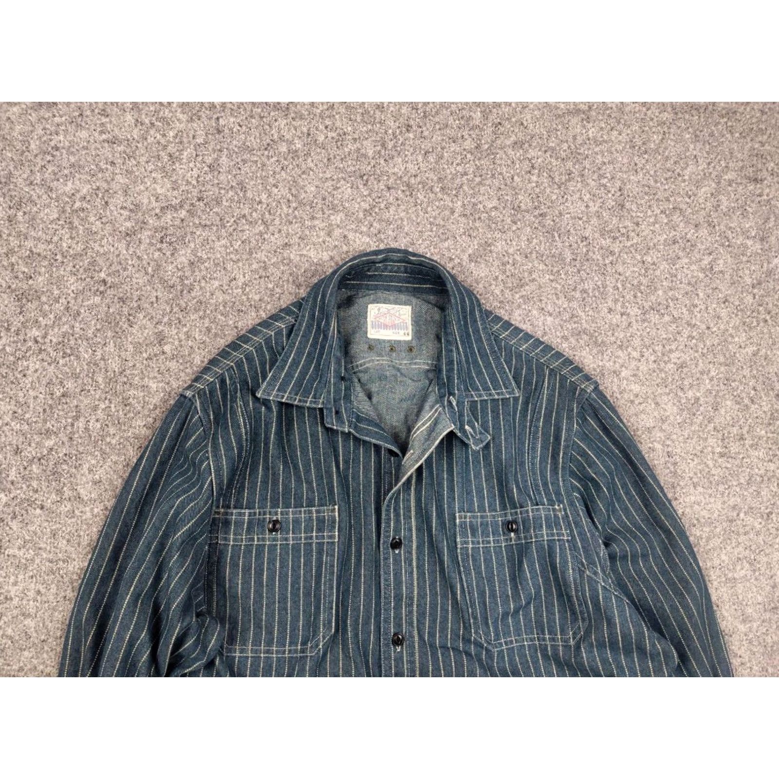 Vintage Non Stock Flyer Japan Wabash Vent Hole Vintage Style Work Shirt Size US XXL / EU 58 / 5 - 4 Thumbnail
