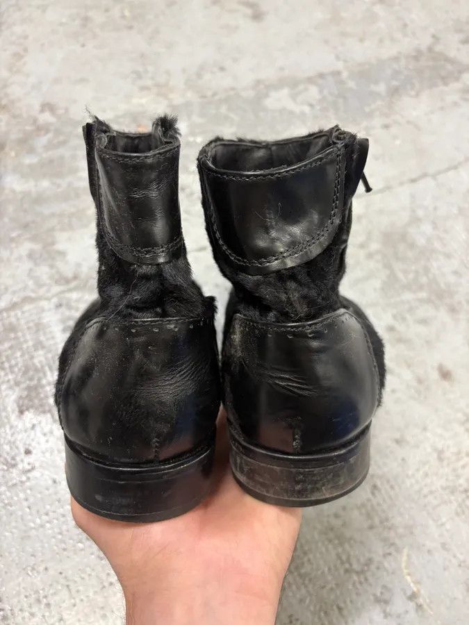 Emporio Armani AW2011 Emporio Armani Black Pony Hair Leather Boots Size US 9 / EU 42 - 7 Thumbnail