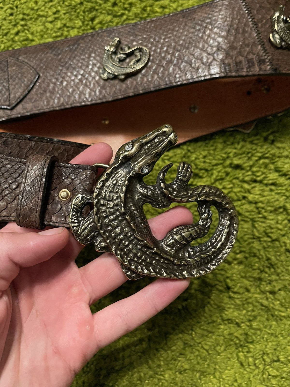 Designer × Genuine Leather 🐍 Real phyton snakeskin belt by Penta Size ONE SIZE - 4 Thumbnail