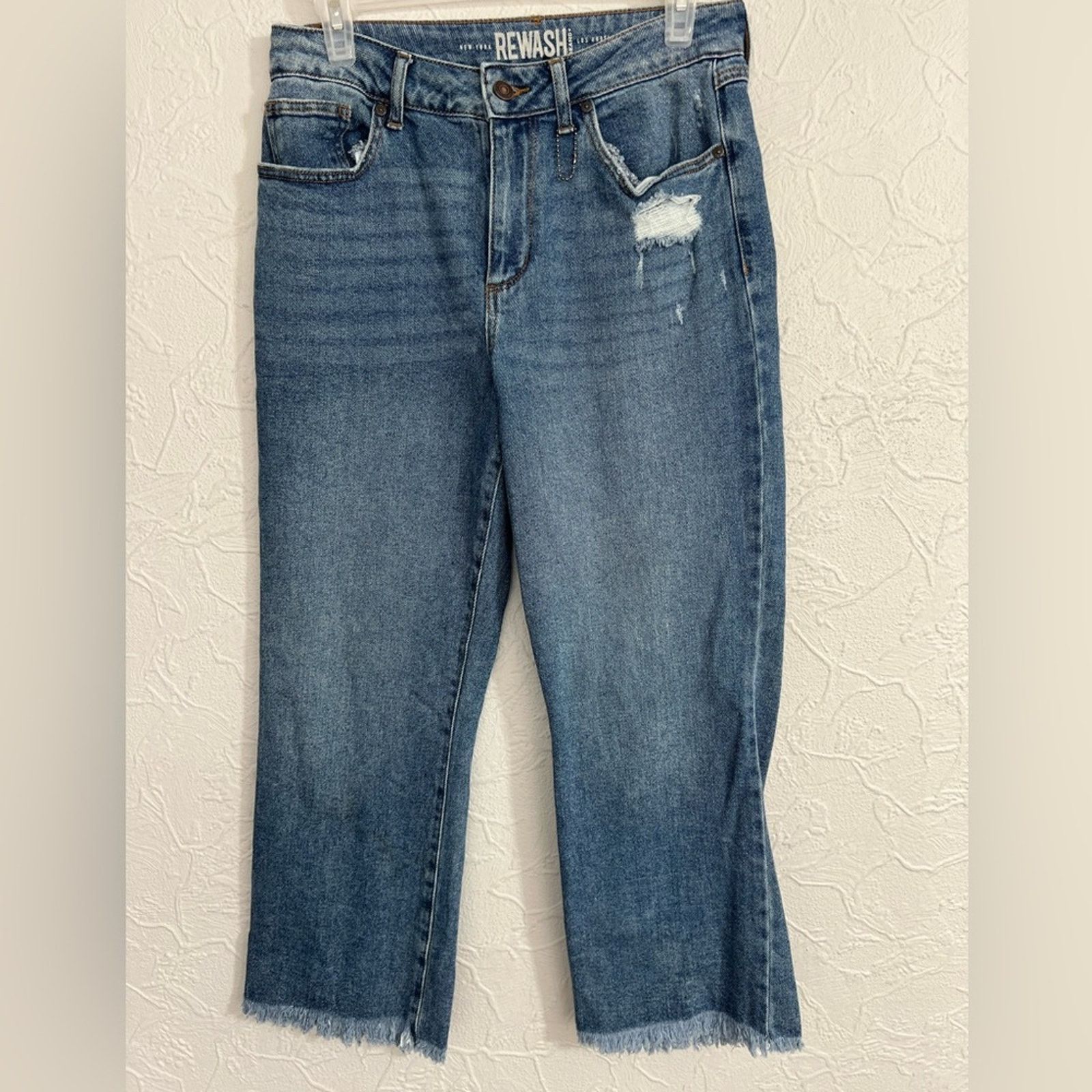 Other Rewash Women's Size 15/24 Blue Denim High Rise Crop Jeans Size 30" / US 8 / IT 44 - 1 Thumbnail