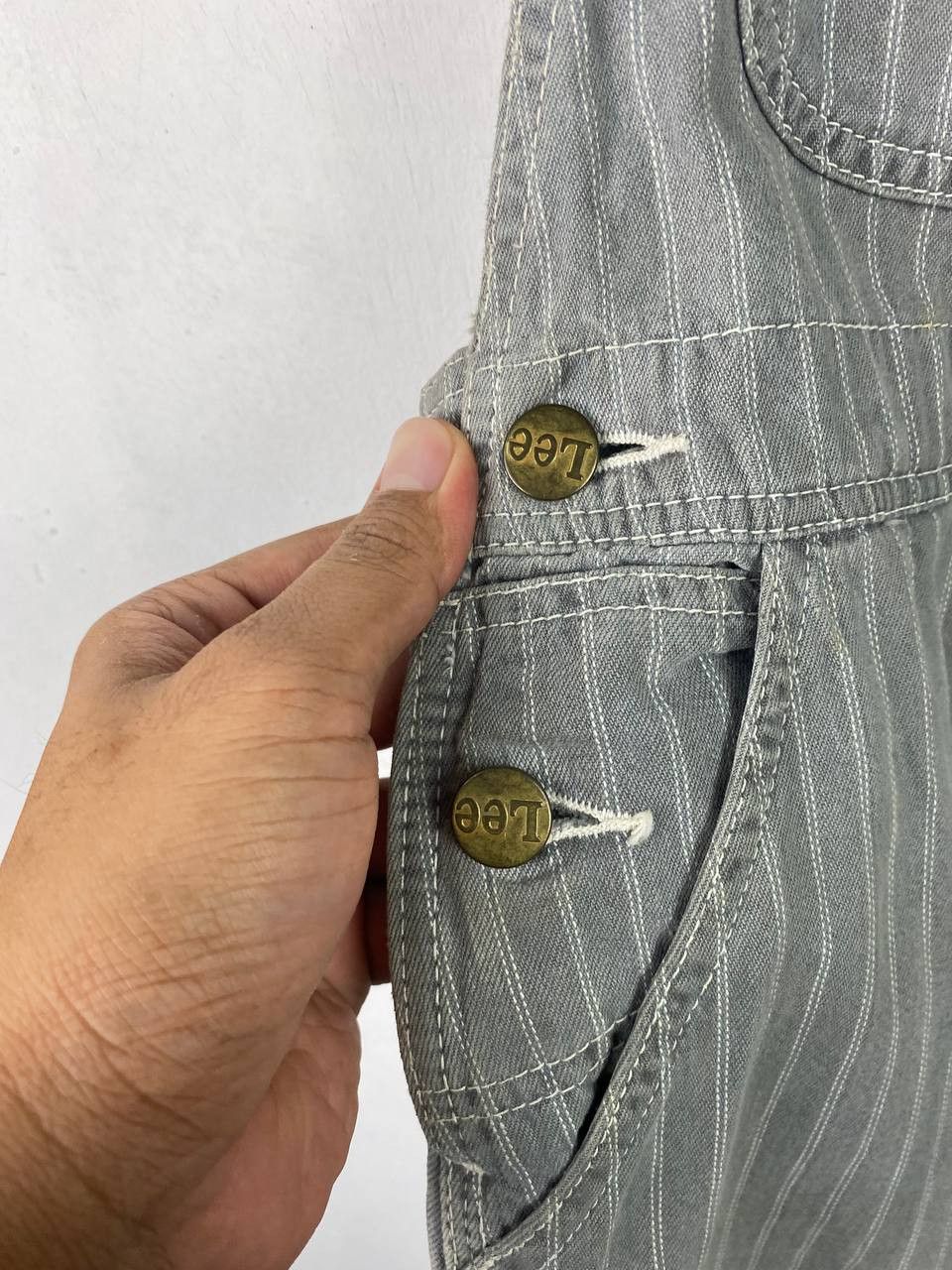 Lee vintage lee hickory striped overall denim Size US 37 - 9 Thumbnail