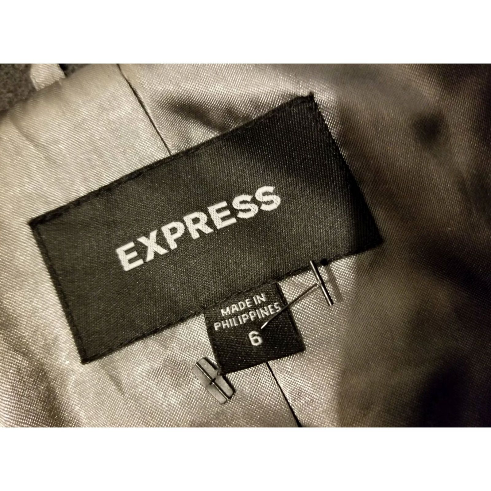 Express Express Womens Grey Wool Pea Coat Jacket 6 Size M / US 6-8 / IT 42-44 - 7 Thumbnail