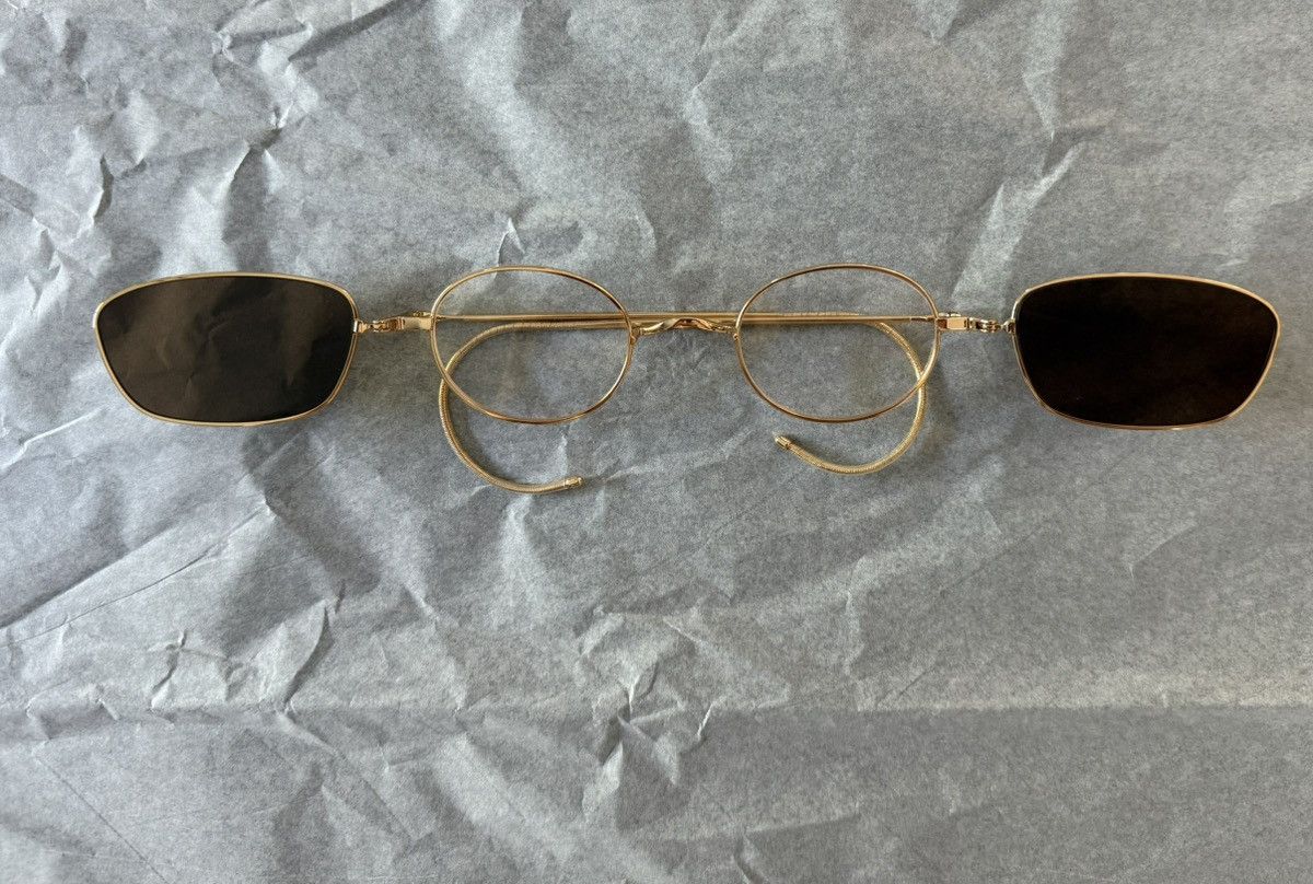KOZABURO Kozaburo SS24 Blinker Glasses Shiny Gold Size ONE SIZE - 2 Thumbnail