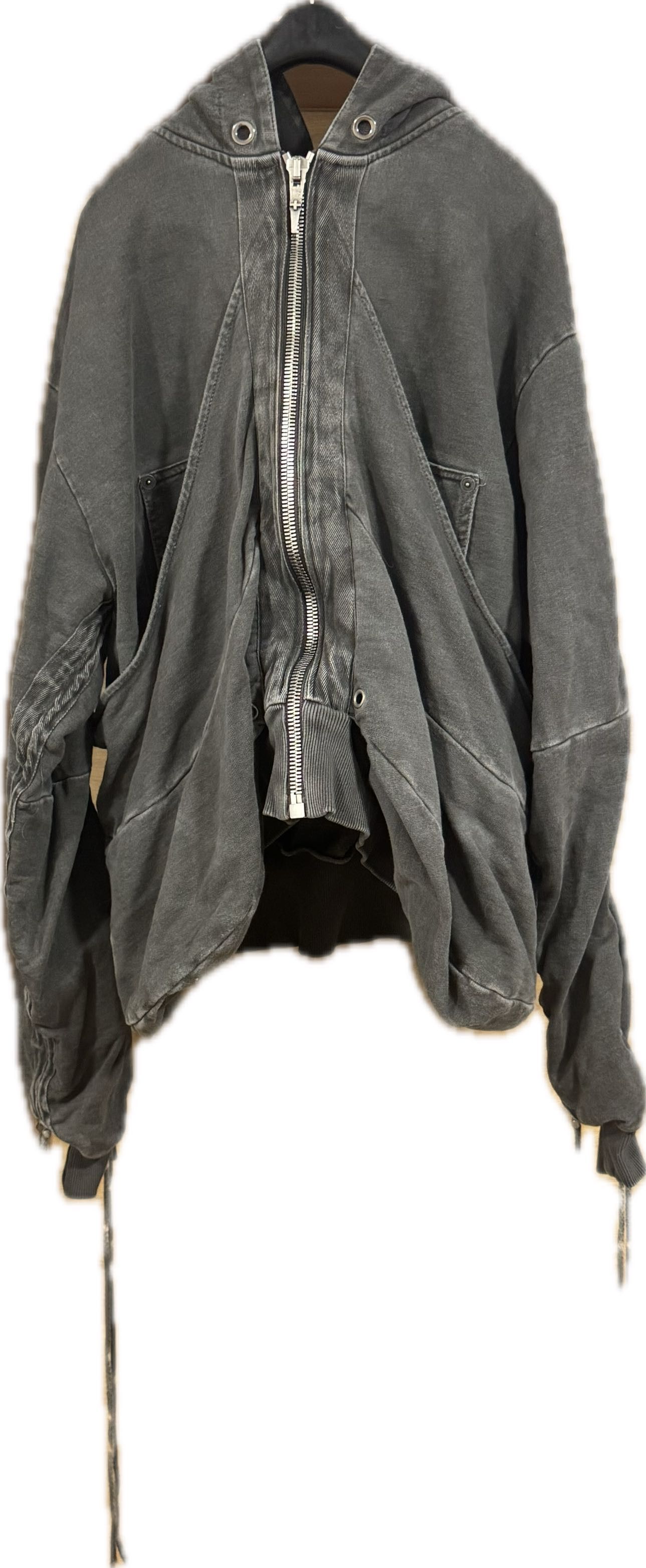 SHINE LUXURY Shine Luxury “GOLUCIDA” layered jumbo zipper cargo hoodie Size US S / EU 44-46 / 1 - 2 Thumbnail