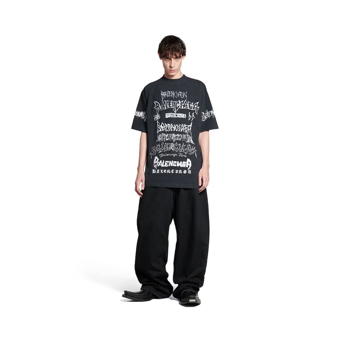 Balenciaga o1tr1nto0725 DIY Metal T-Shirt Large Fit in Black Size US XS / EU 42 / 0 - 1 Thumbnail