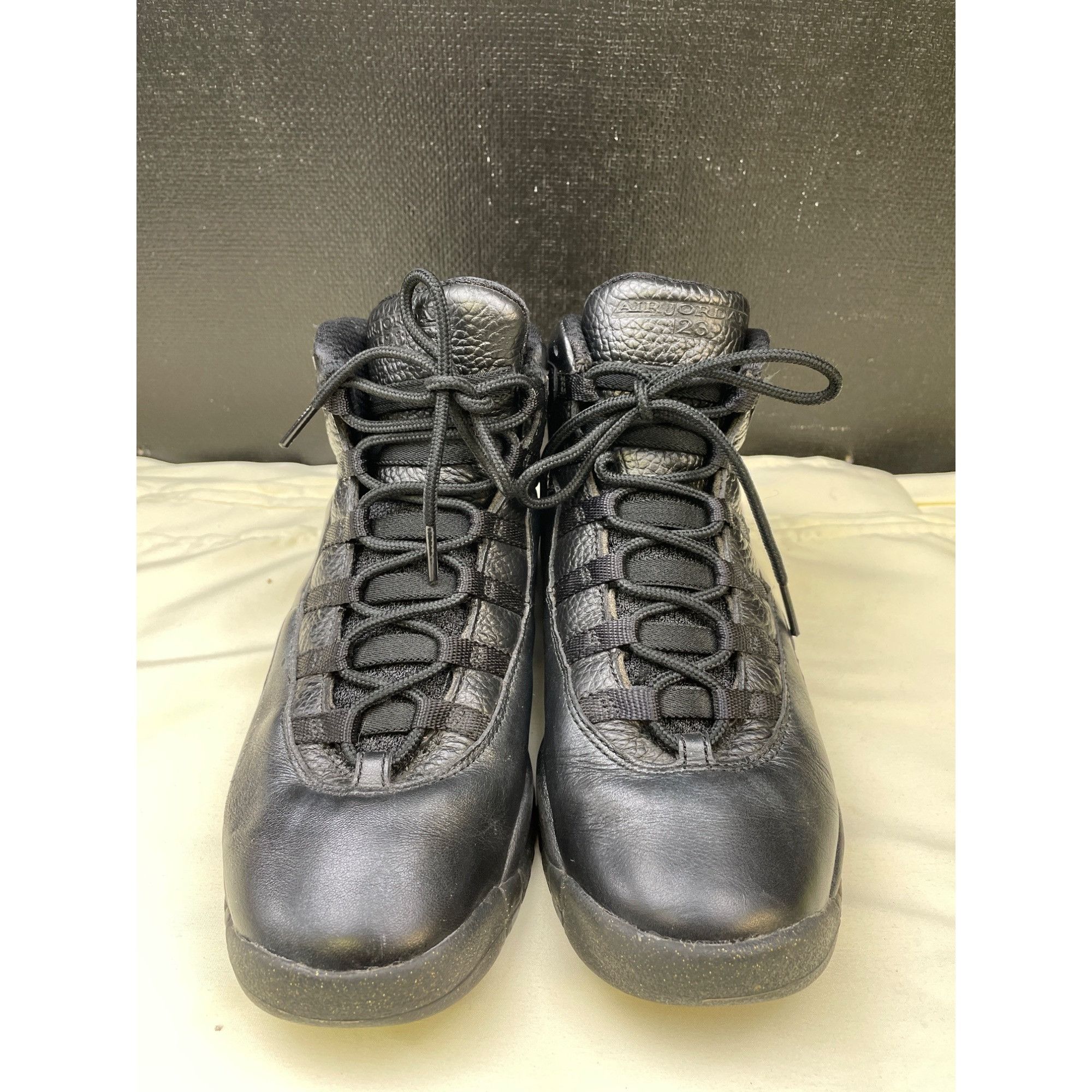 Nike Jordan 10 Retro Boys Big Kid Black Leather Sneakers Shoes Si Size US 6 / EU 39 - 1 Thumbnail