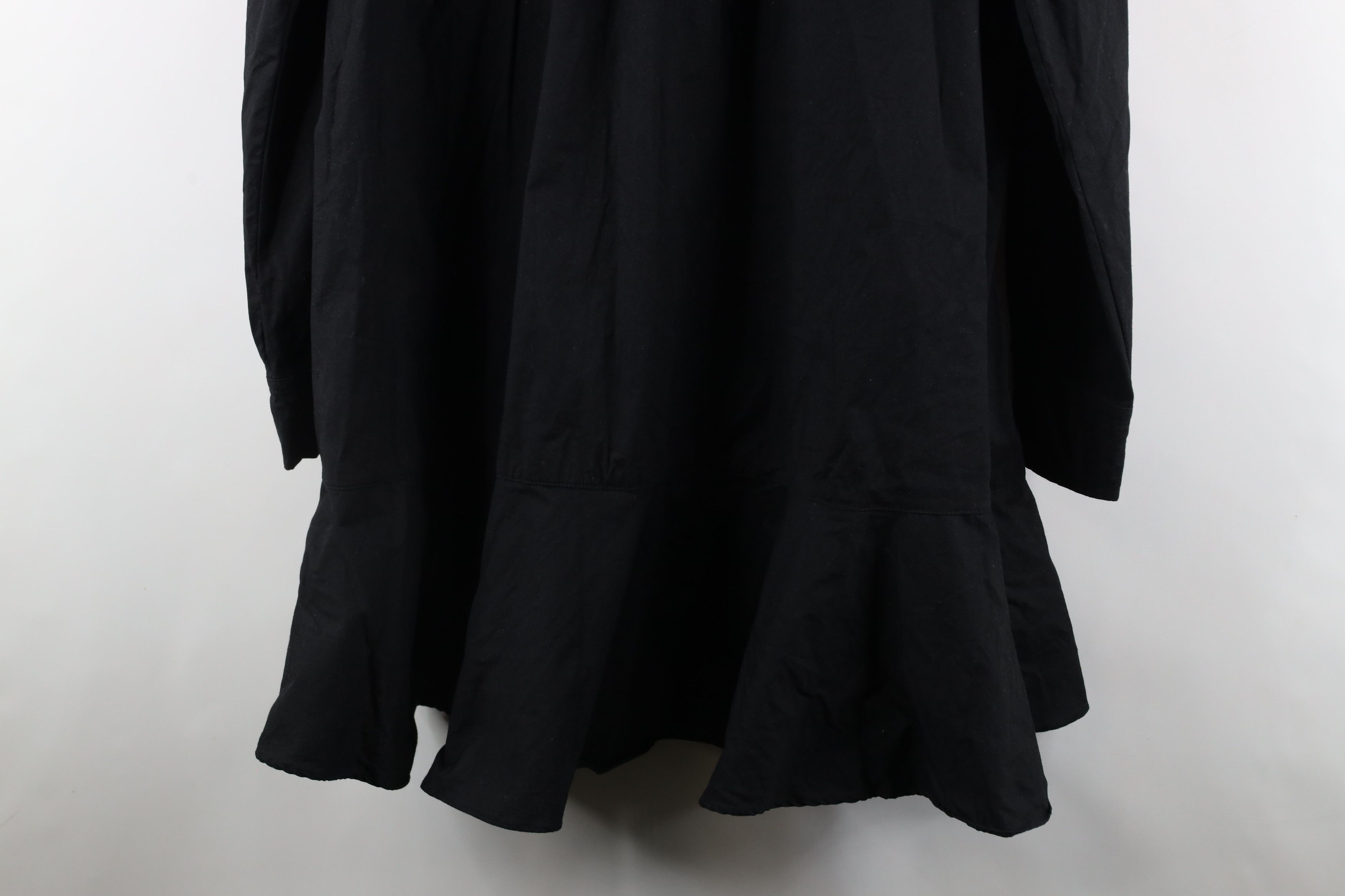 Vintage Tuckernuck Callahan Ruffled Hem Swing Shirt Dress Black Size L / US 10 / IT 46 - 11 Thumbnail