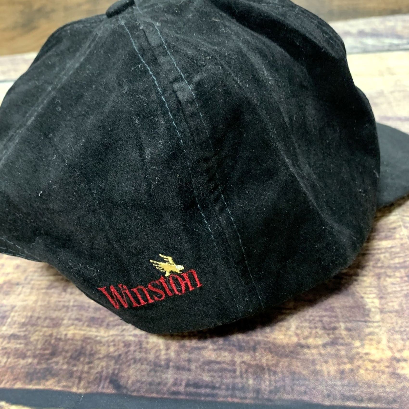 Vintage VINTAGE Winston Racing Team Velvet Embroidered Trucker Hat Snapback Retro Cap Size ONE SIZE - 3 Thumbnail