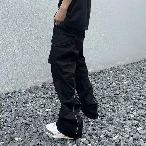 VIBE Black Cargo Flared Pant Size US 34 / EU 50 - 2 Thumbnail