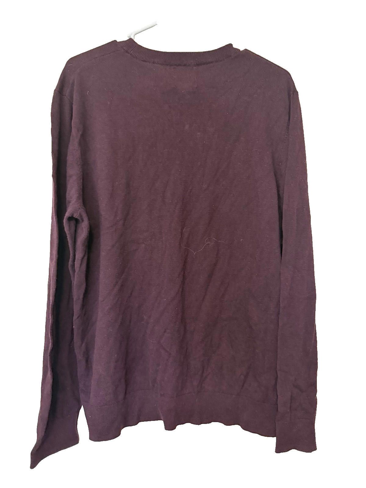 H&M H&M Maroon Crew Neck Pullover Sweater Mens XL Size US XL / EU 56 / 4 - 3 Thumbnail