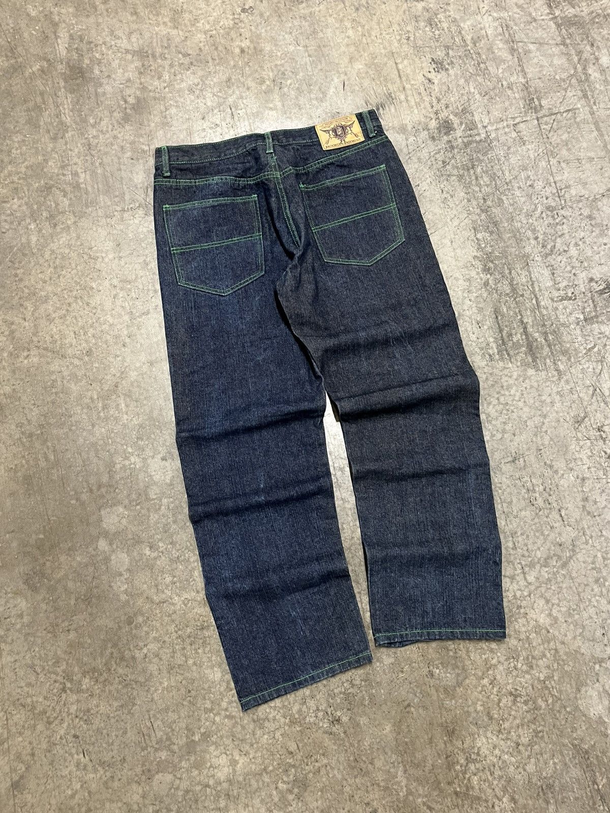 Vintage Y2k Brooklyn express baggy fit denim skater hype rare grunge Size US 36 / EU 52 - 2 Thumbnail