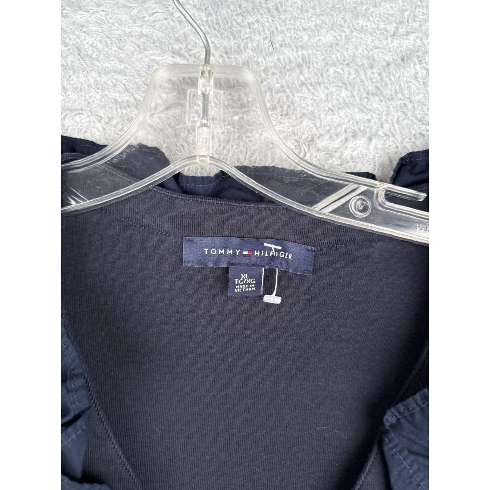 Tommy Hilfiger Tommy Hilfiger Blue Tank Top Women XL V-Neck Ruffle Striped Cotton Casual 80s 90s Size XL / US 12-14 / IT 48-50 - 6 Thumbnail