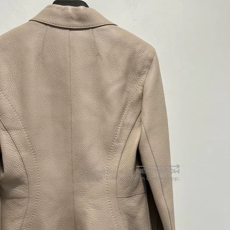 Hermes Hermes Beige full leather ladies' jacket Size XS / US 0-2 / IT 36-38 - 5 Thumbnail