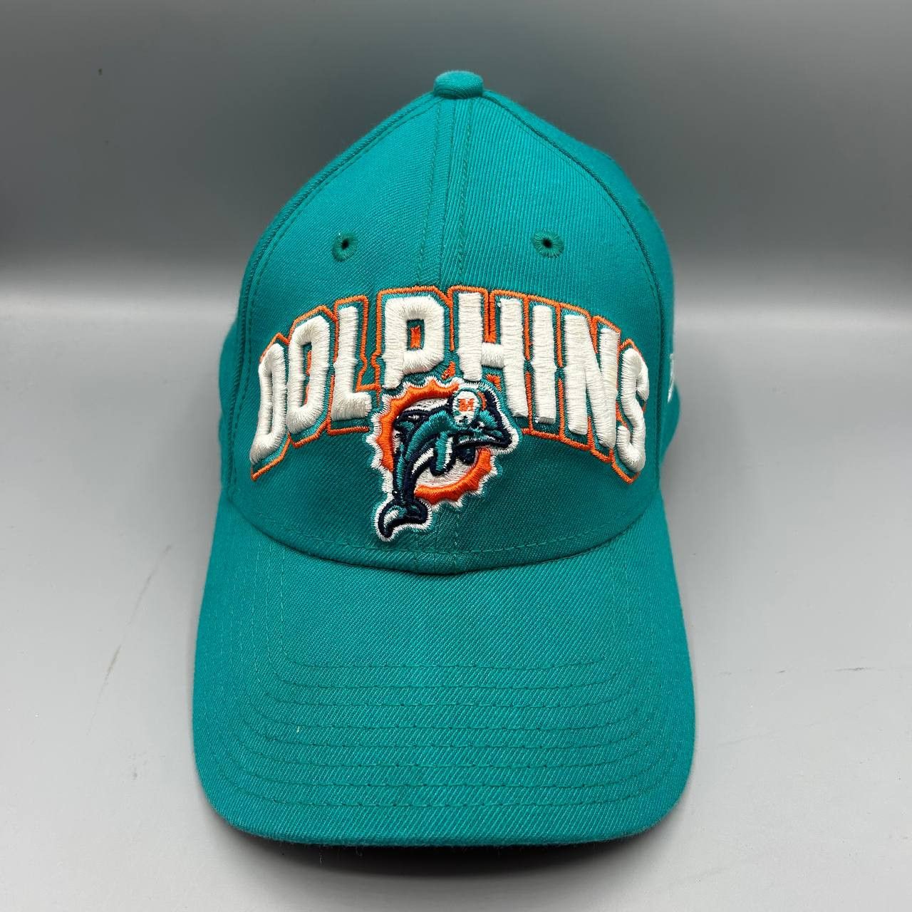 New Era Miami Dolphins Hat Men S-M Blue Orange Stretch Fitted Cap Size ONE SIZE - 1 Thumbnail