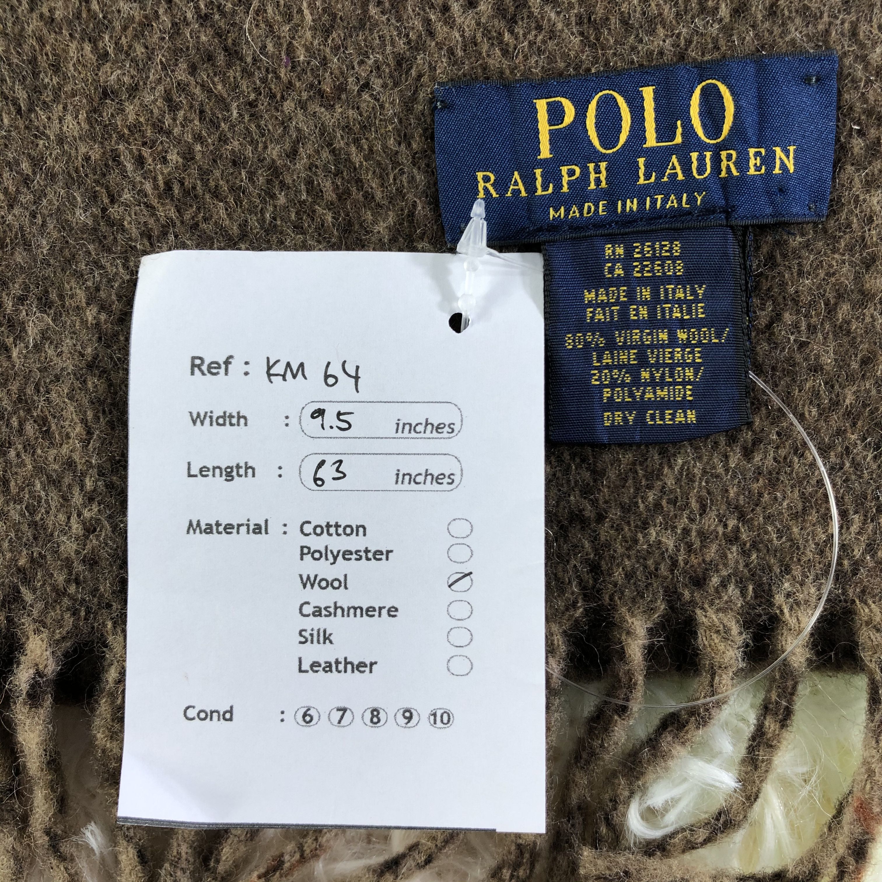 Polo Ralph Lauren × Vintage Polo Ralph Lauren Scarf / Muffler / Neckwear - KM64 Size ONE SIZE - 6 Thumbnail