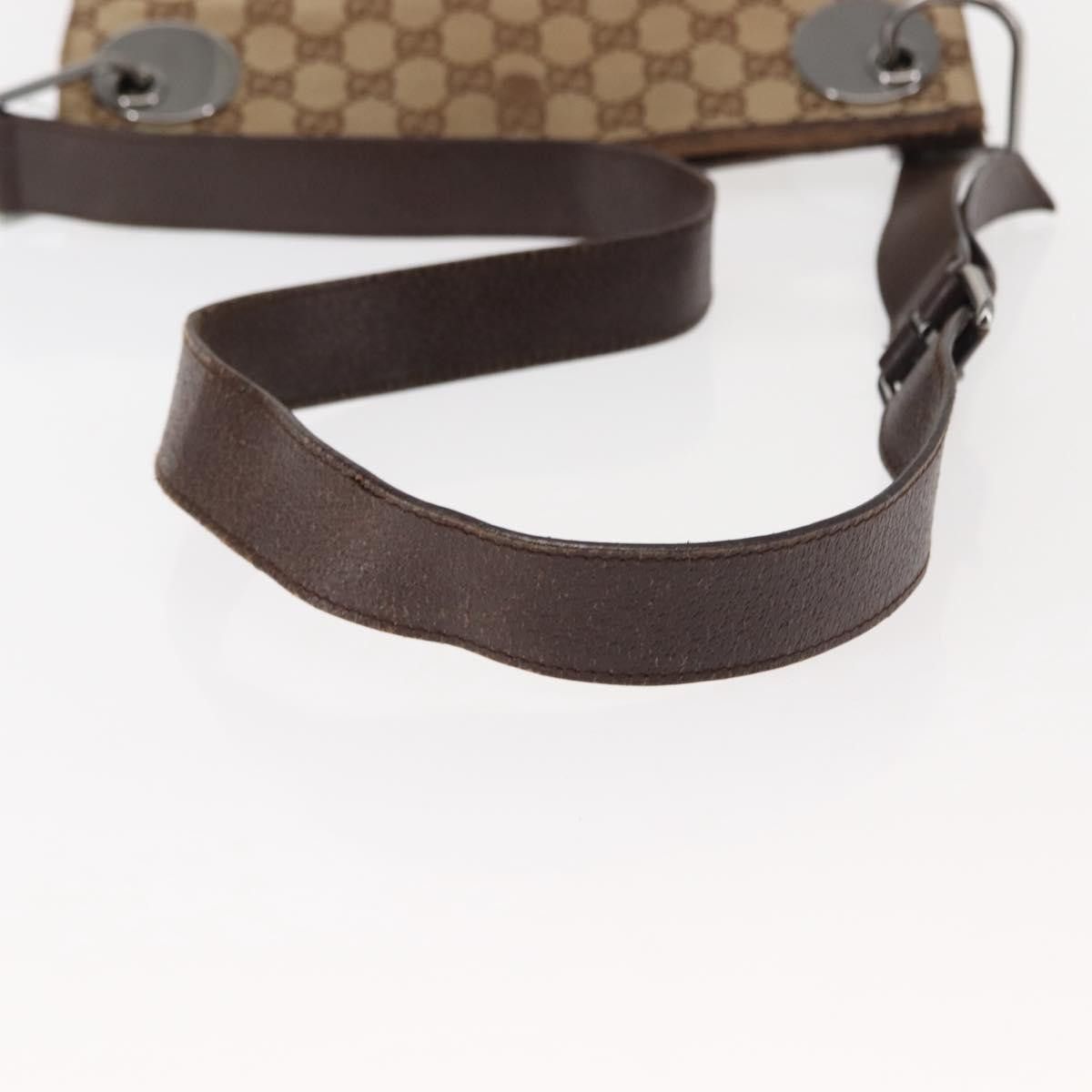 Gucci GUCCI GG Canvas Shoulder Bag Beige Silver Size ONE SIZE - 8 Thumbnail