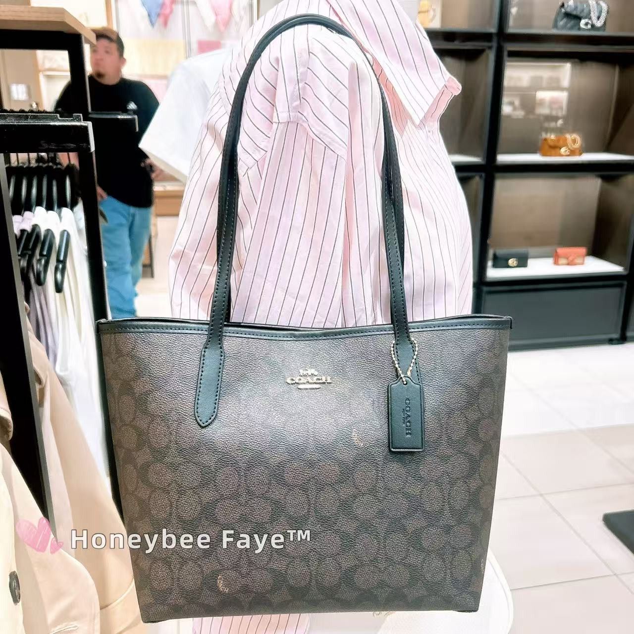 Coach Medium City Tote Bag In Signature Canvas CDX82 Size ONE SIZE - 5 Thumbnail