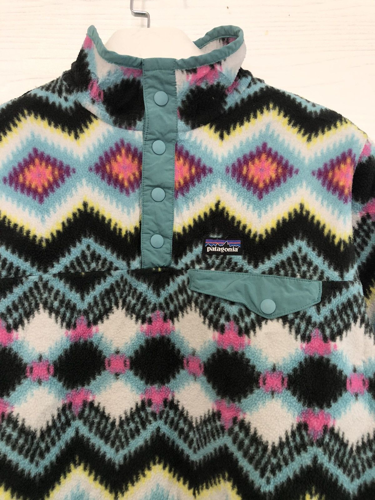 Patagonia × Vintage Patagonia Synchilla Navajo youth snap button Tshirt Size XS / US 0-2 / IT 36-38 - 8 Thumbnail