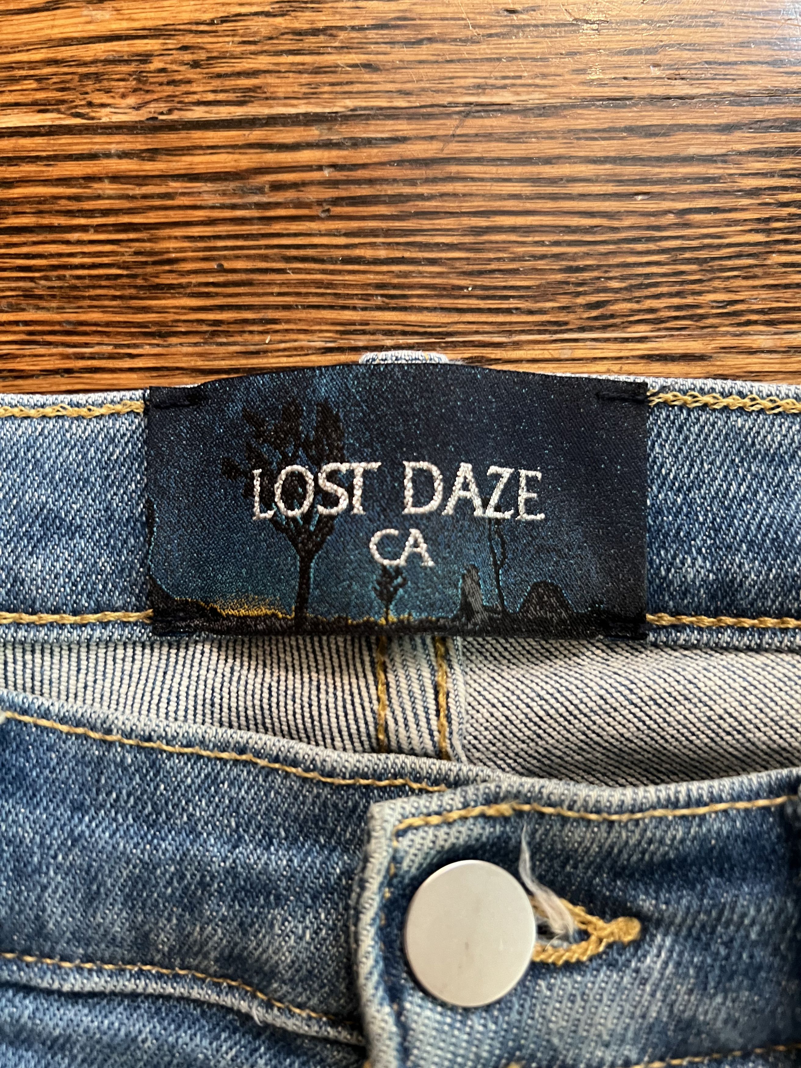 Lost Daze Lost Daze Skull Embroidered Denim Jeans Size US 32 / EU 48 - 10 Thumbnail