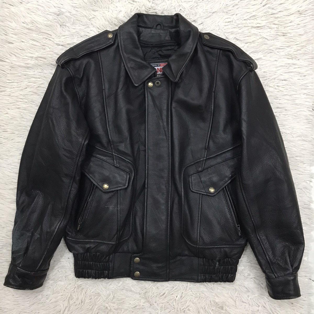 Vintage VINTAGE NANKAI MOTORCYLE TOP FASHION LEADER RIDING JACKET Size US L / EU 52-54 / 3 - 1 Thumbnail