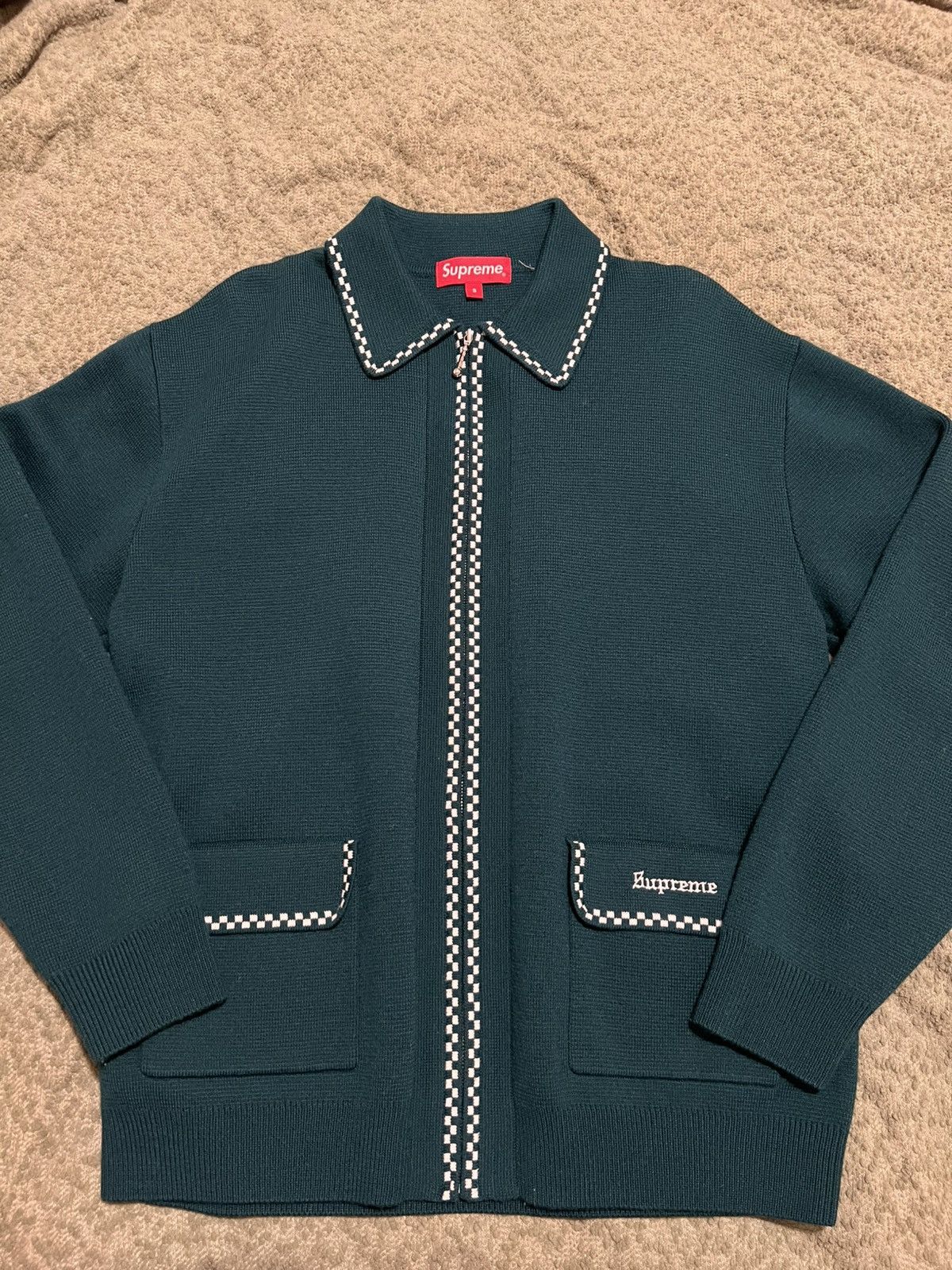 HOT ! supreme Checkerboard Zip Up Sweater Supreme Checkerboard Zip