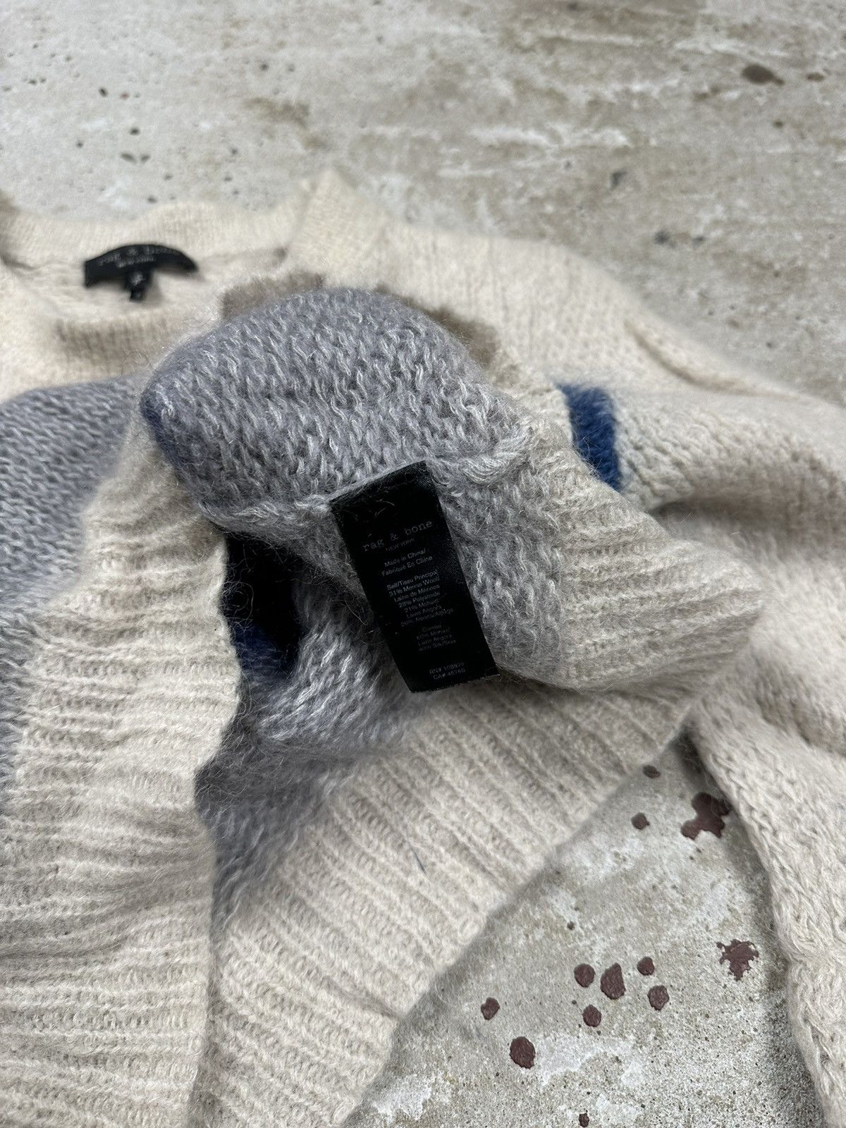 Rag & Bone Rag & Bone Striped Wool Mohair Alpaca Sweater Size S / US 4 / IT 40 - 9 Thumbnail