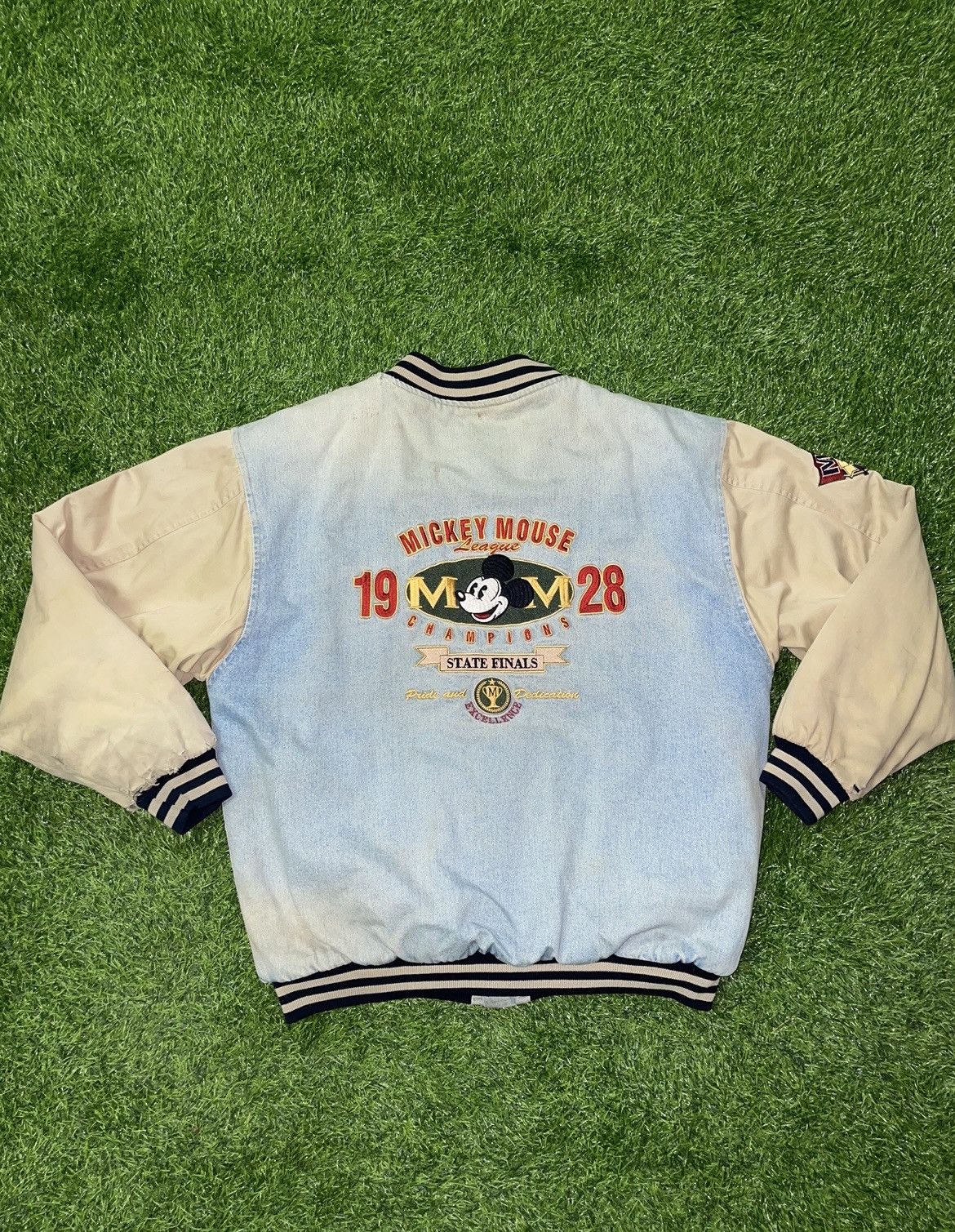 Disney × Vintage Mickey Varsity Jacket Sz L Vintage Disney 1928 NO HOOD Size US L / EU 52-54 / 3 - 2 Thumbnail