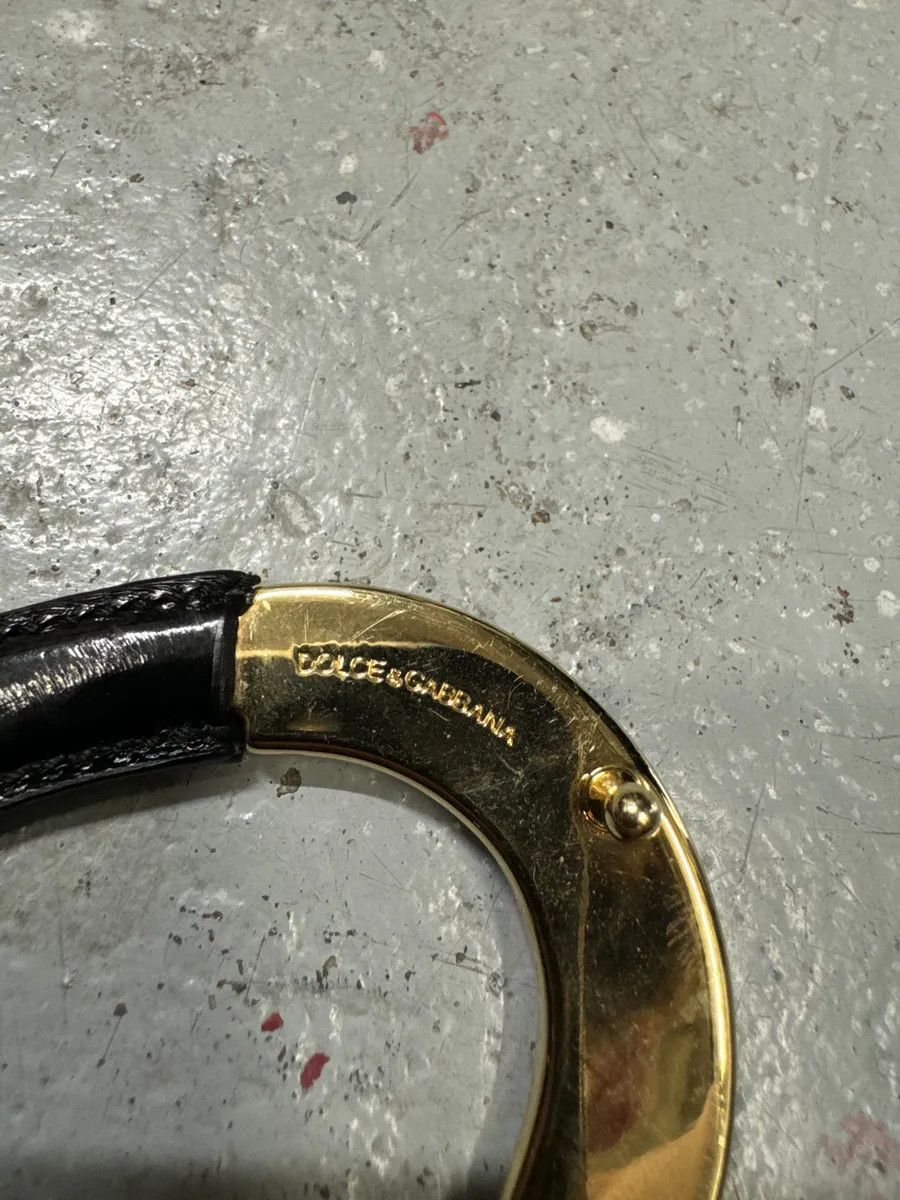 Designer × Dolce & Gabbana × Vintage 2000s Dolce & Gabbana Black Leather Pony Hair Belt Size ONE SIZE - 3 Thumbnail