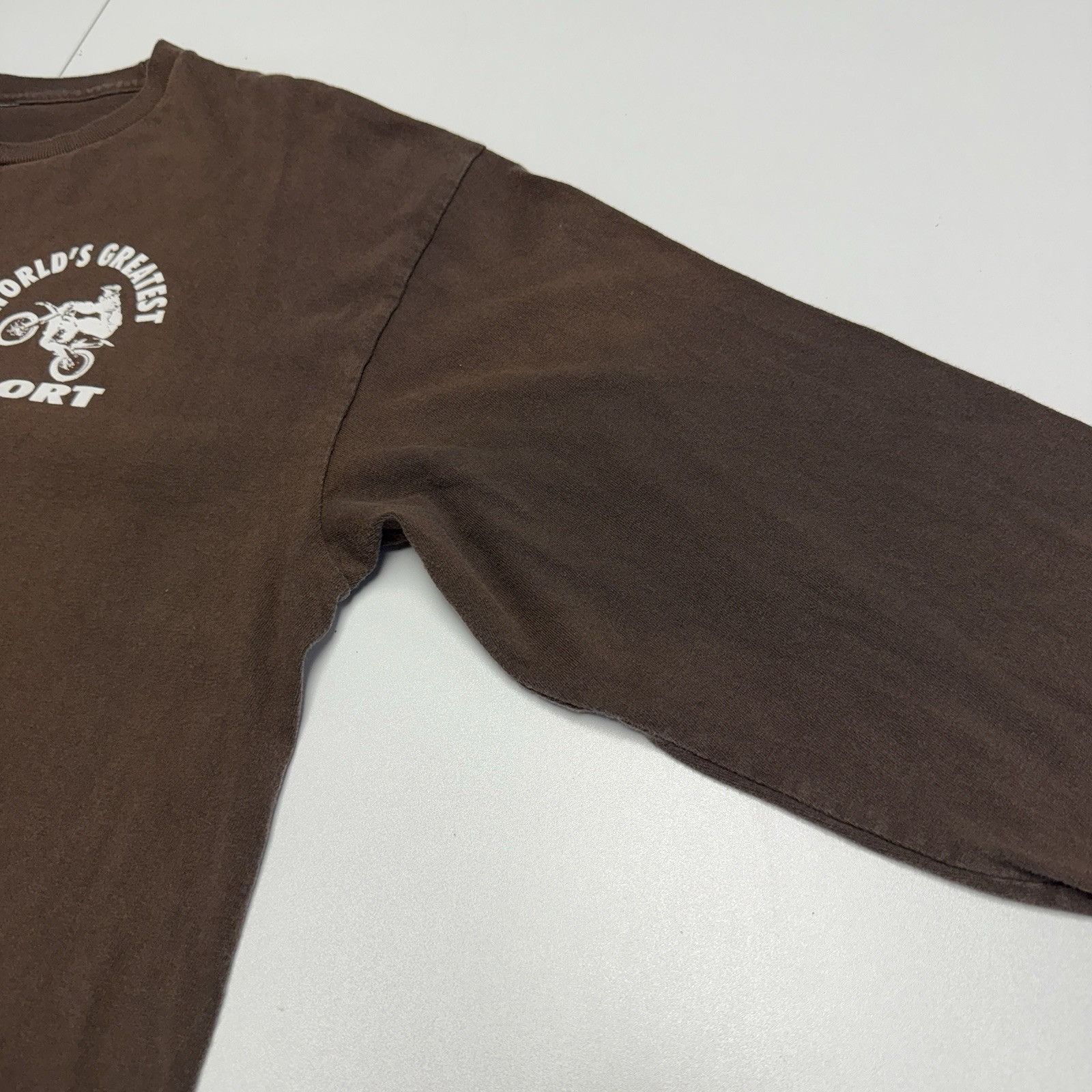 Vintage American Hillclimb Dirtbike T Shirt Brown Long Sleeve Size US XL / EU 56 / 4 - 6 Thumbnail