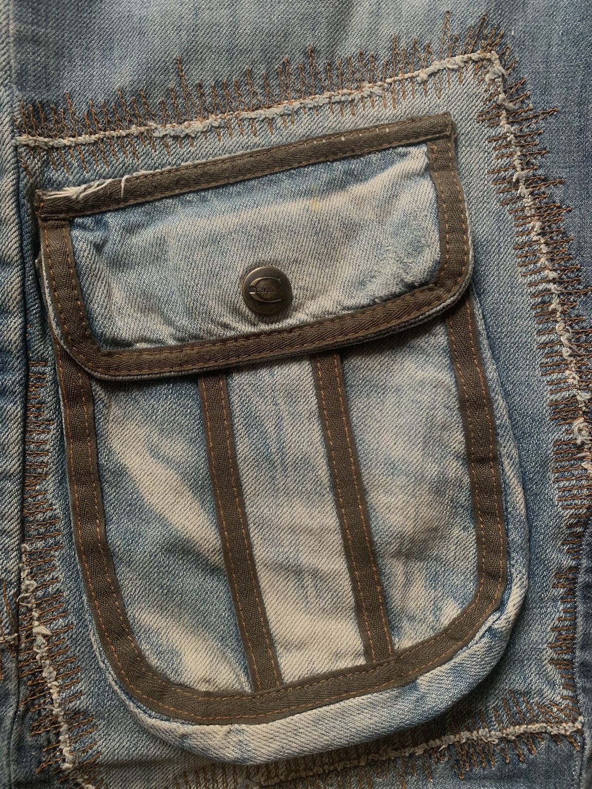 Just Cavalli Japanese cargo Denim multipocket Just Cavalli pants bondage Size US 33 - 13 Thumbnail