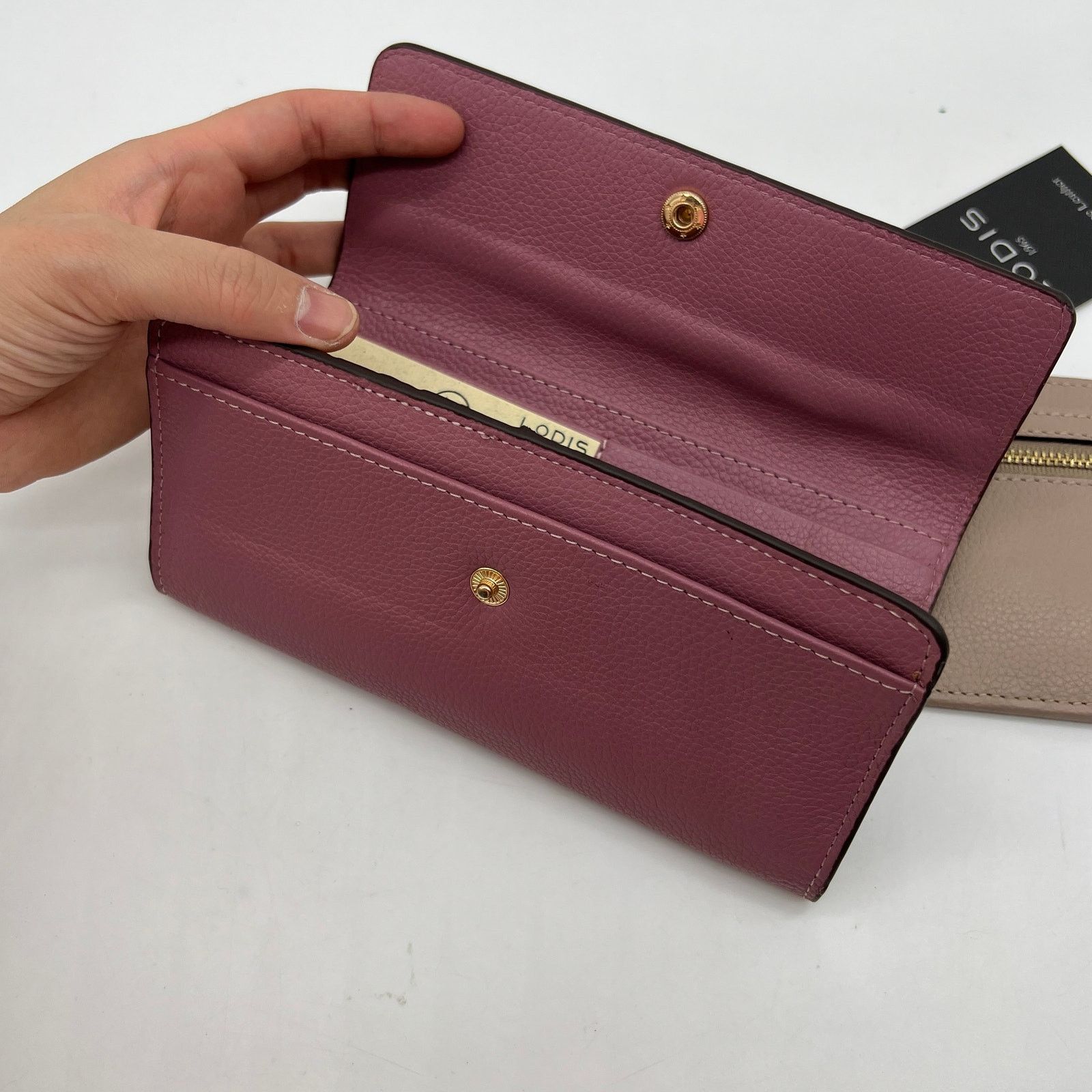 Other LODIS Texas Leather 2-Piece Wallet Set Pink & Brown Size ONE SIZE - 4 Thumbnail