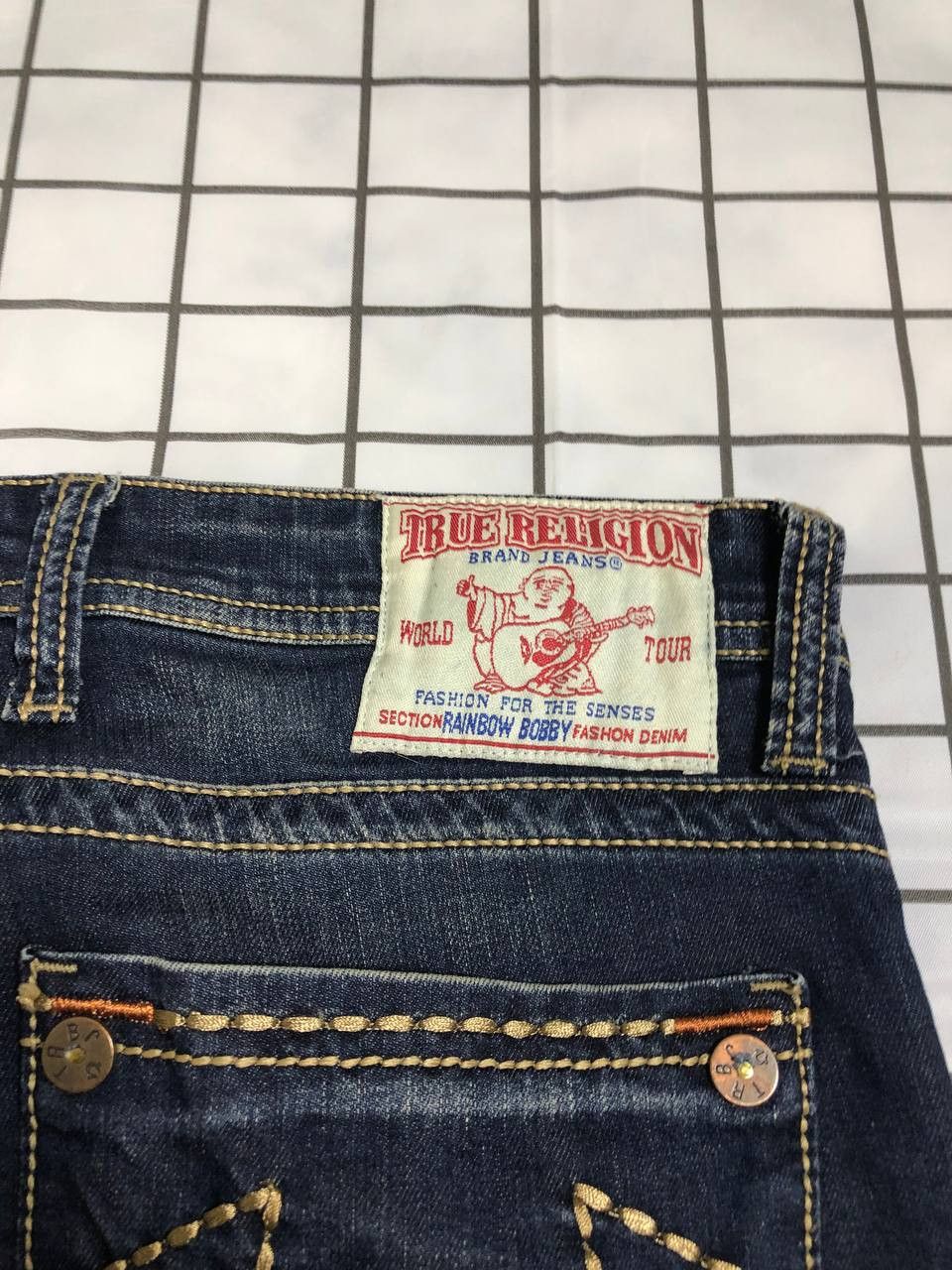 True Religion True Religion Billy Big Straight Jeans Swarovski Crystal Size US 32 / EU 48 - 14 Thumbnail