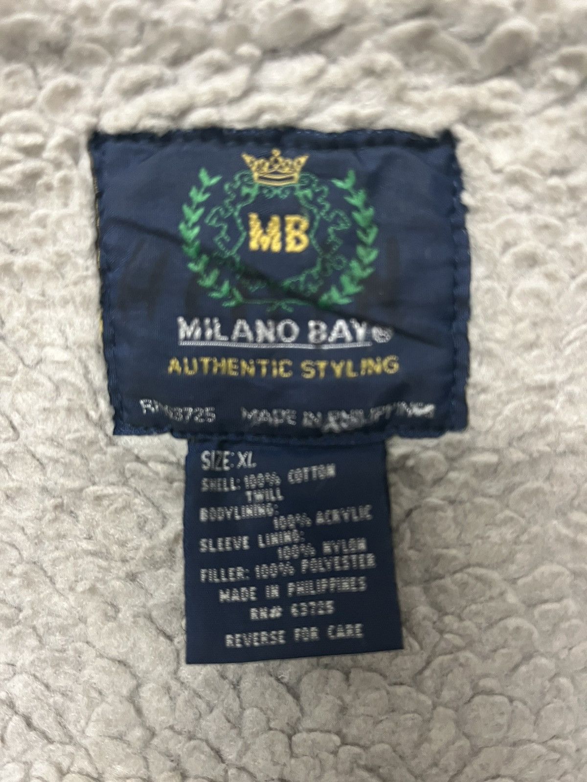 La Milano Rare Vintage Milano Bay Fleece Denim Jacket- XL. Size US XL / EU 56 / 4 - 5 Thumbnail