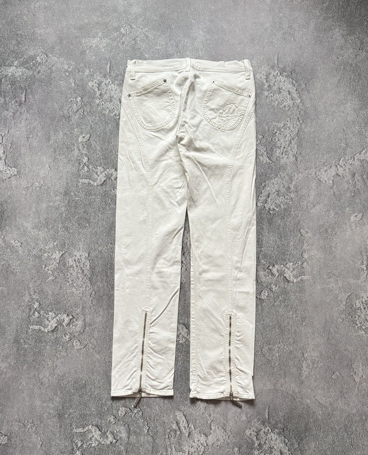 Versace × Versace Jeans Couture × Vintage Versace Jean couture 36 white pant trouser Jean chino flared Size 25" / US 0 / IT 36 - 5 Thumbnail