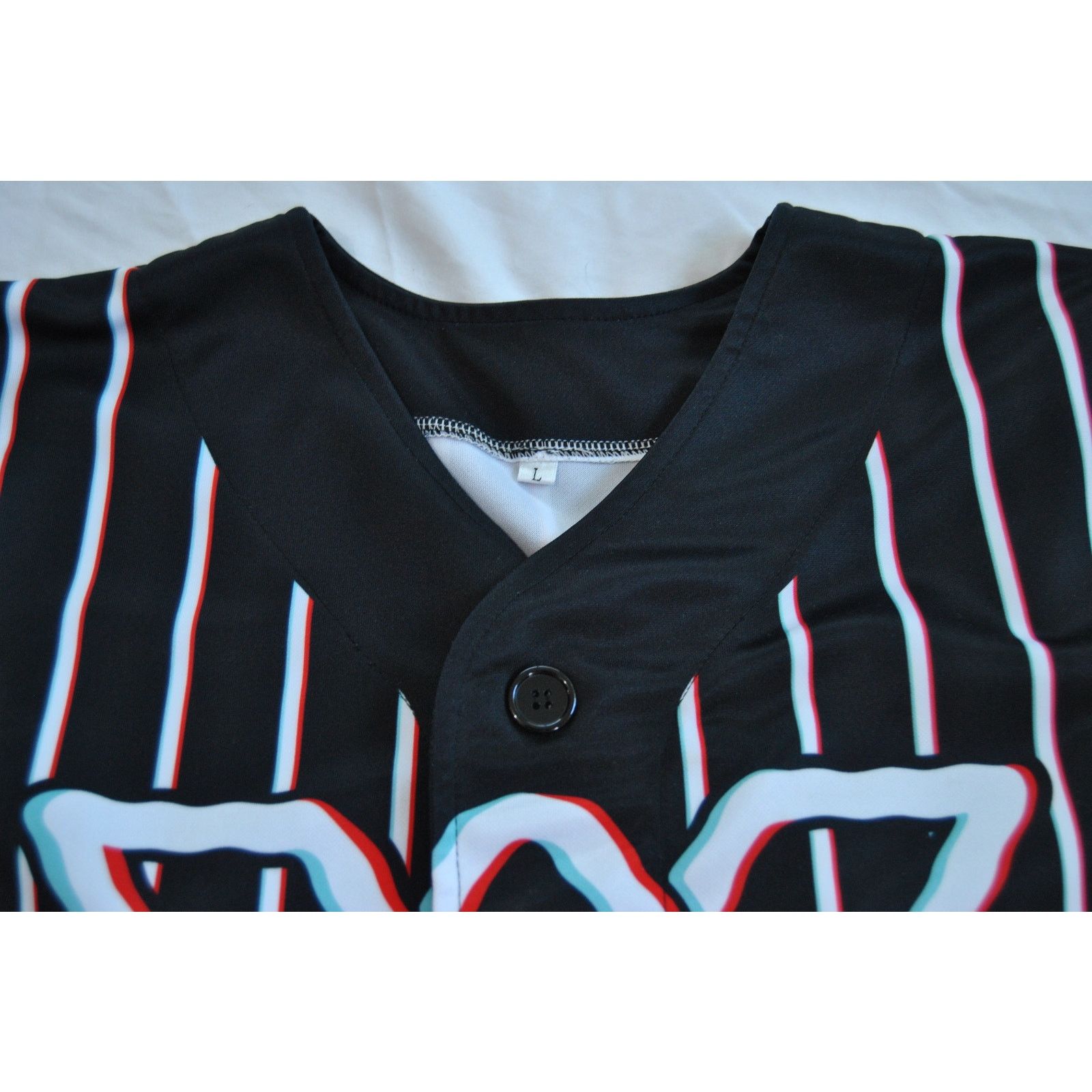 Other Wubaholics Jersey Shirt Black with Trippy Stripes #19 Size US L / EU 52-54 / 3 - 2 Thumbnail